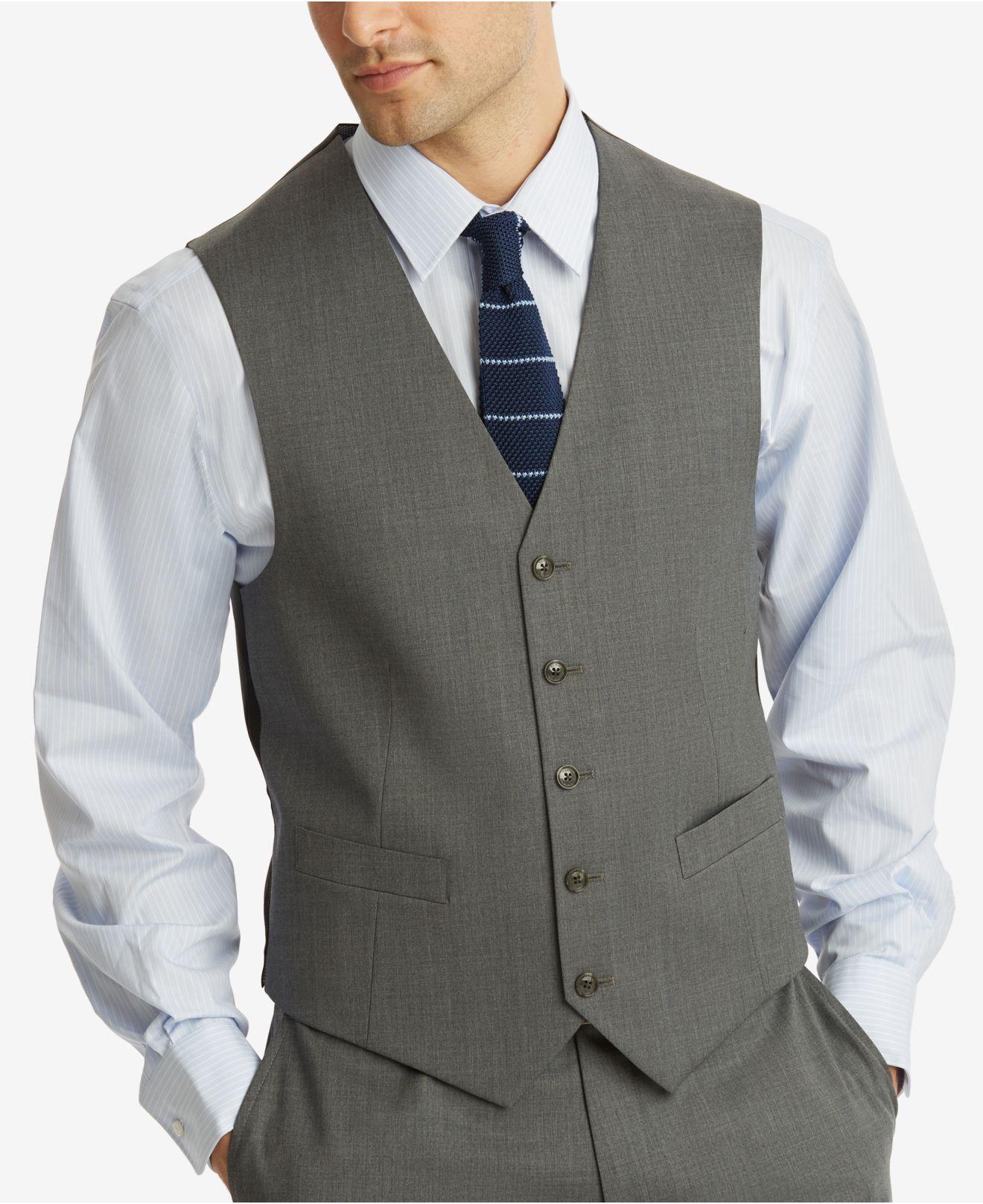 Tommy Hilfiger Wool Modern-fit Th Flex Stretch Suit Vest in Grey (Gray ...