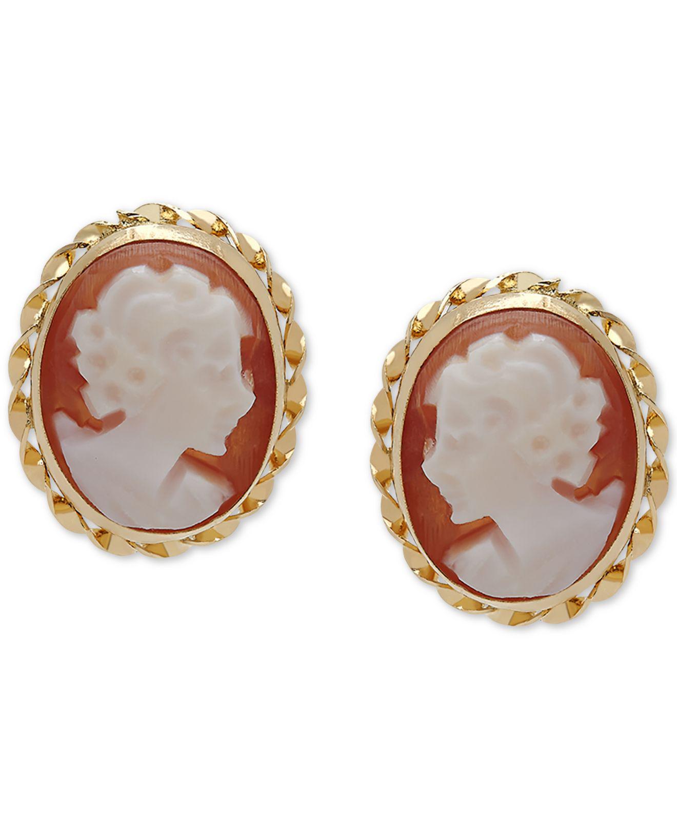 Cameo stud earrings Clearance