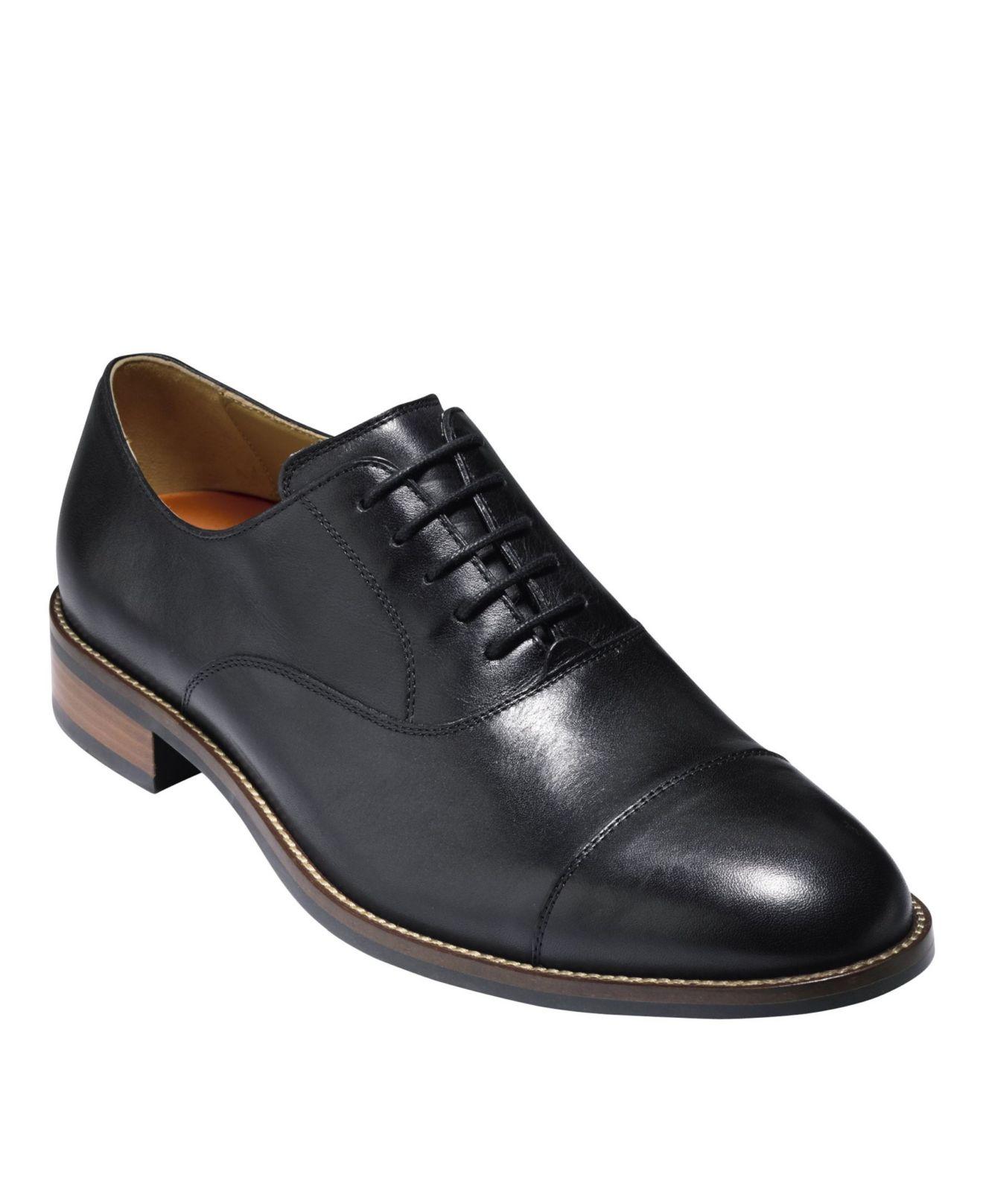 Cole Haan Leather Lenox Hill Cap Oxford in Black for Men - Lyst