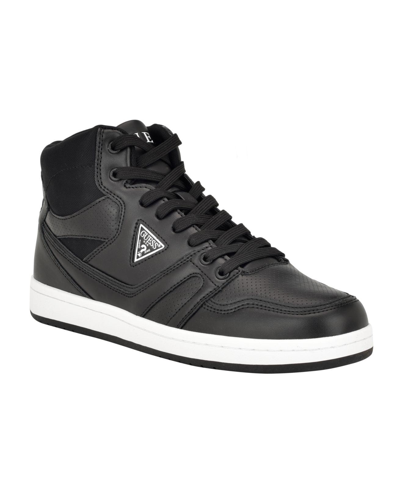 Guess Loko High Top Lace Up Fashion Sneakers in Black for Men | Lyst
