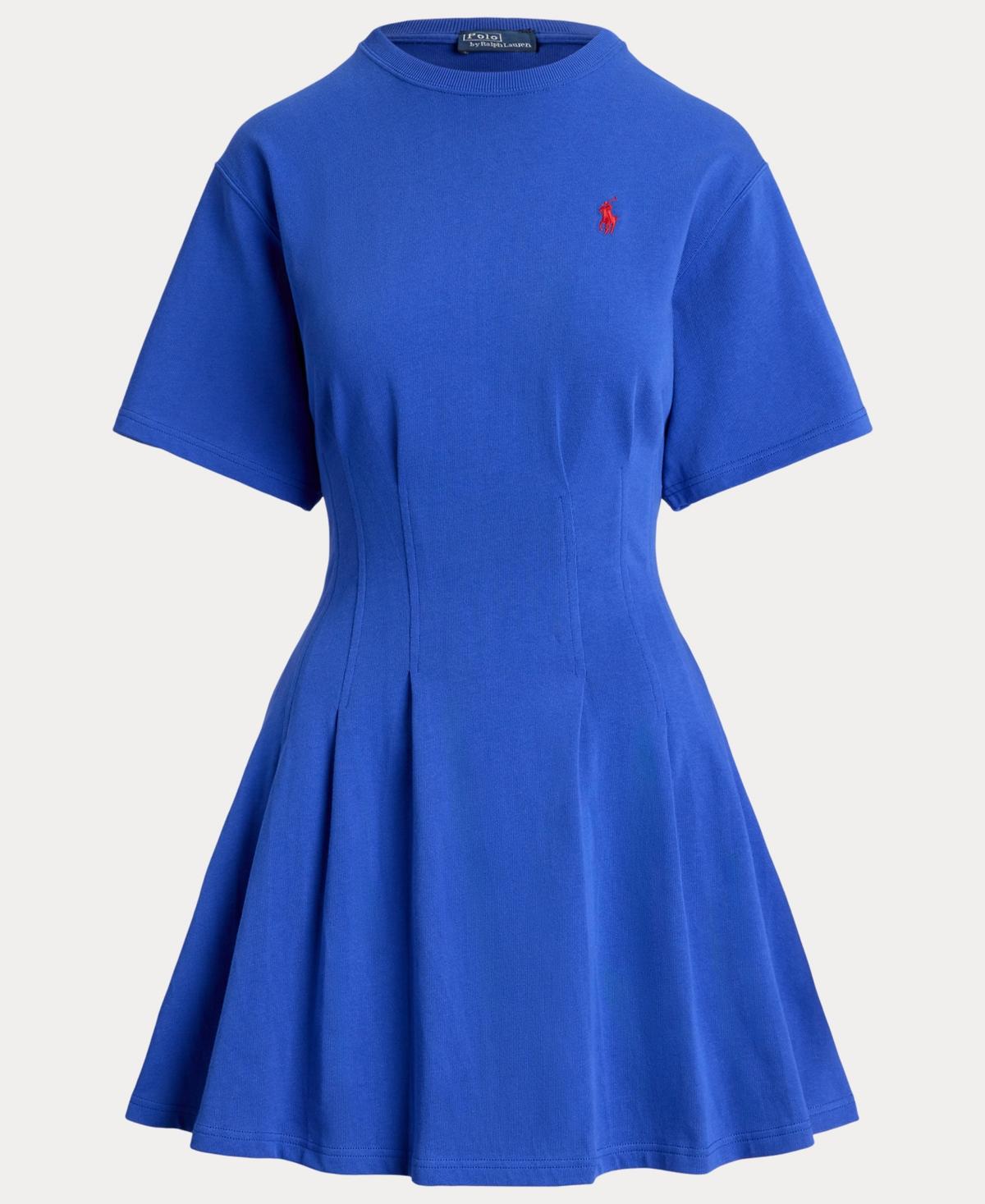 Polo Ralph Lauren Crewneck Fit & Flare T-shirt Dress in Blue | Lyst Polo Ralph Lauren Crewneck Fit & Flare T-shirt Dress in Blue | Lyst