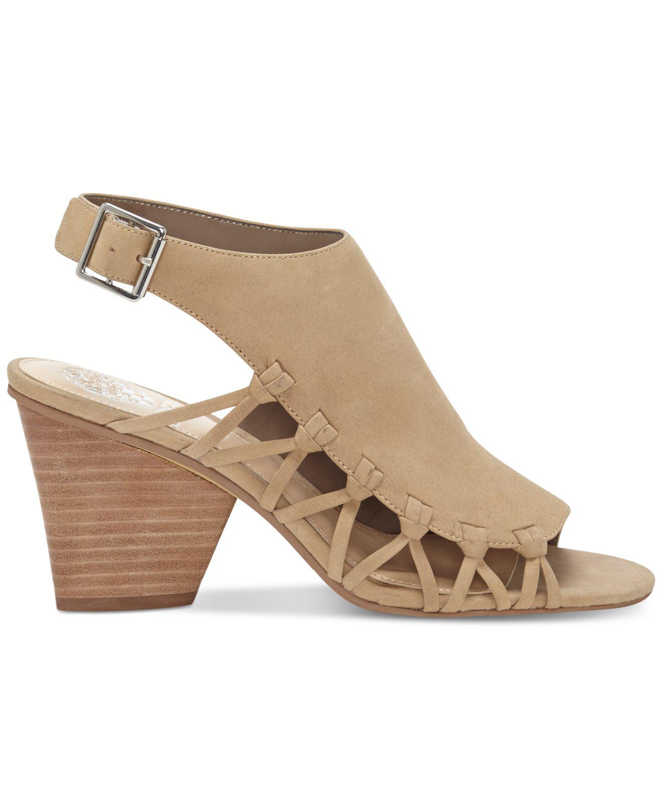 Vince Camuto Leather Ankara Peep-toe Slingback Sandals - Lyst