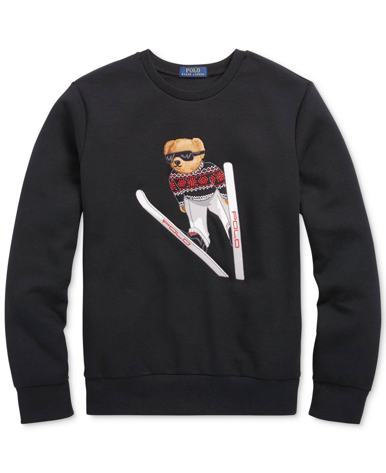 Polo Ralph Lauren Cotton Ski Bear Sweatshirt in Black for Men | Lyst
