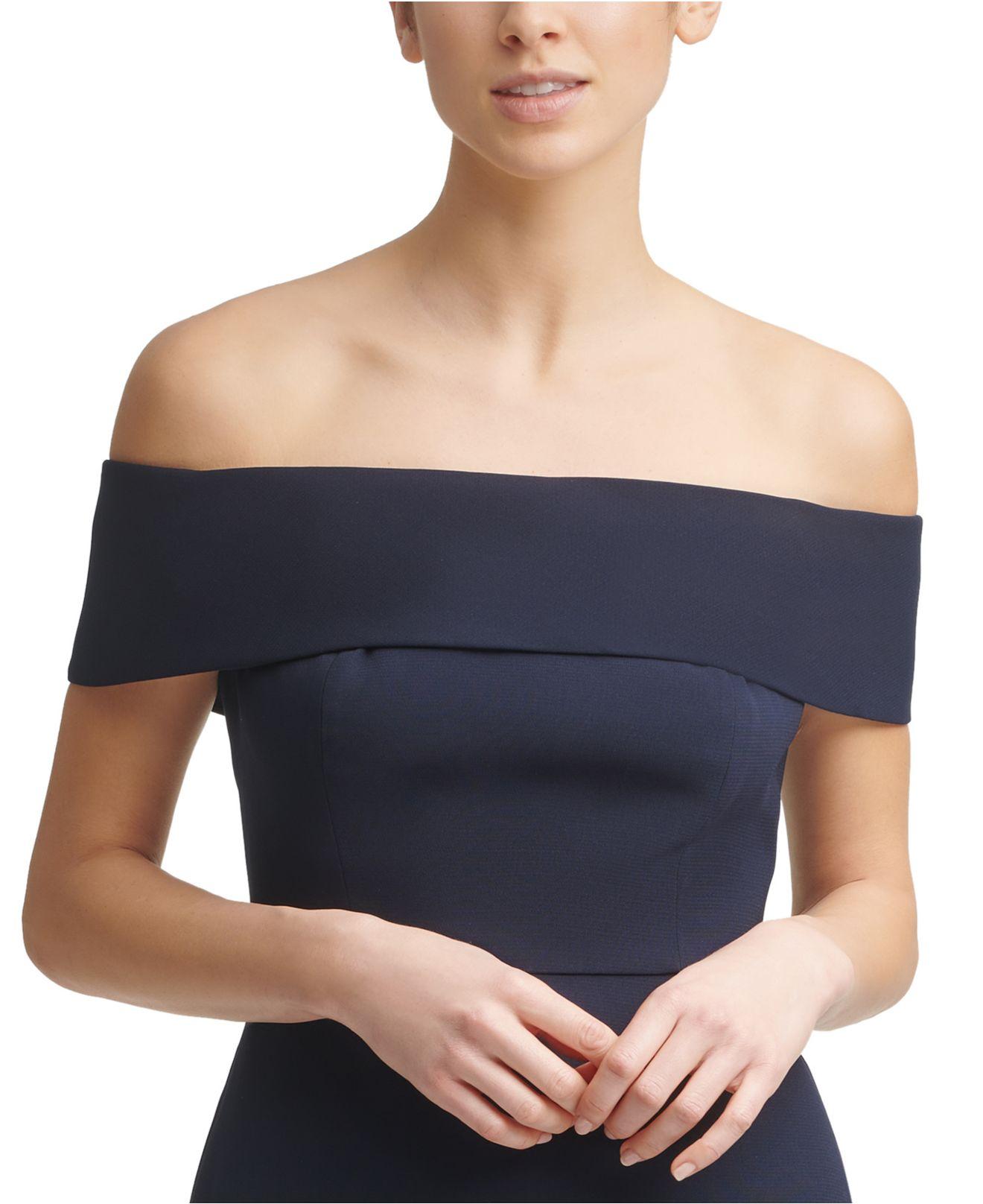 Calvin Klein + Strapless Foldover Gown