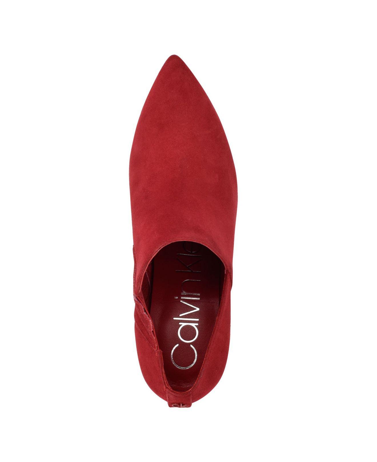 calvin klein red booties