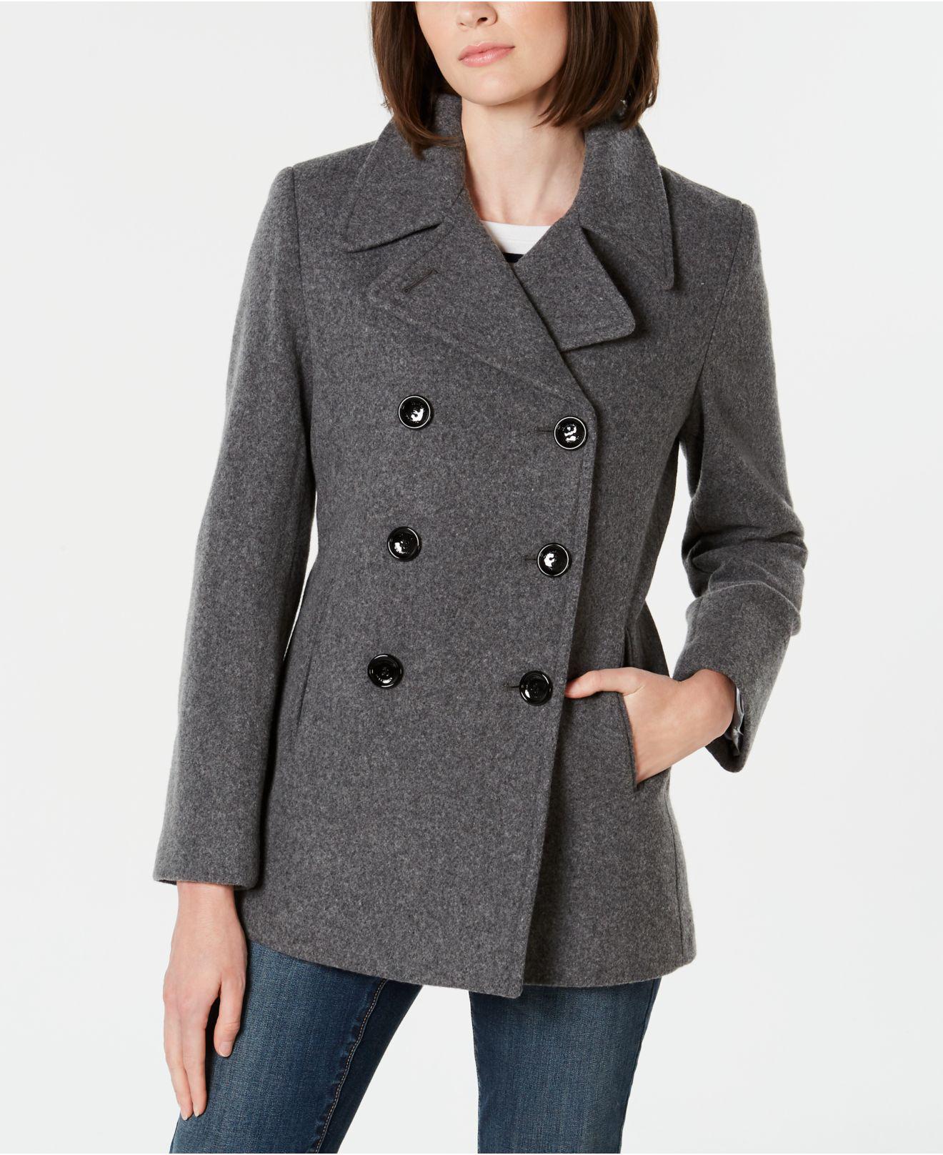 calvin klein double breasted pea coat