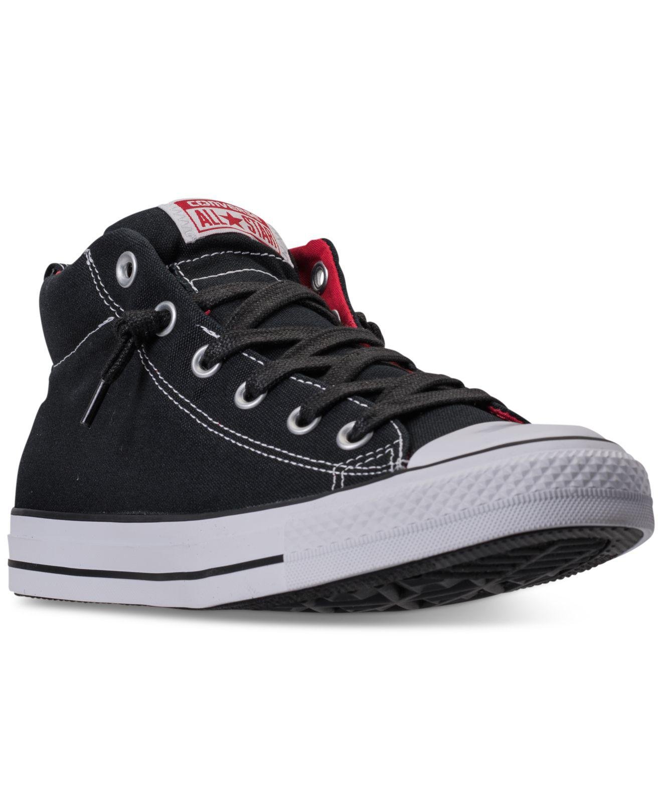 Converse Men's Taylor All Star Street Mid Casual Sneakers From Finish Line in Black for Men | Lyst
