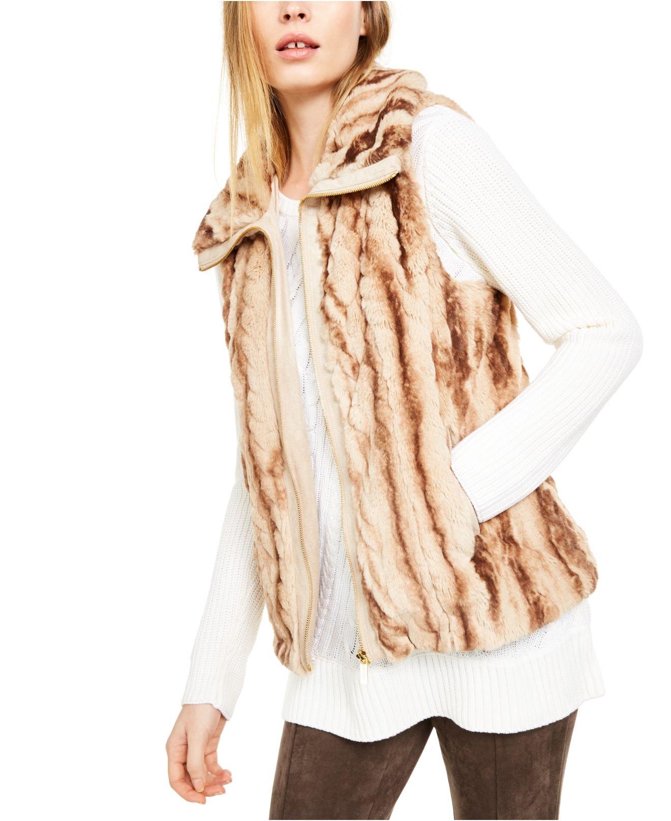 calvin klein fur vest