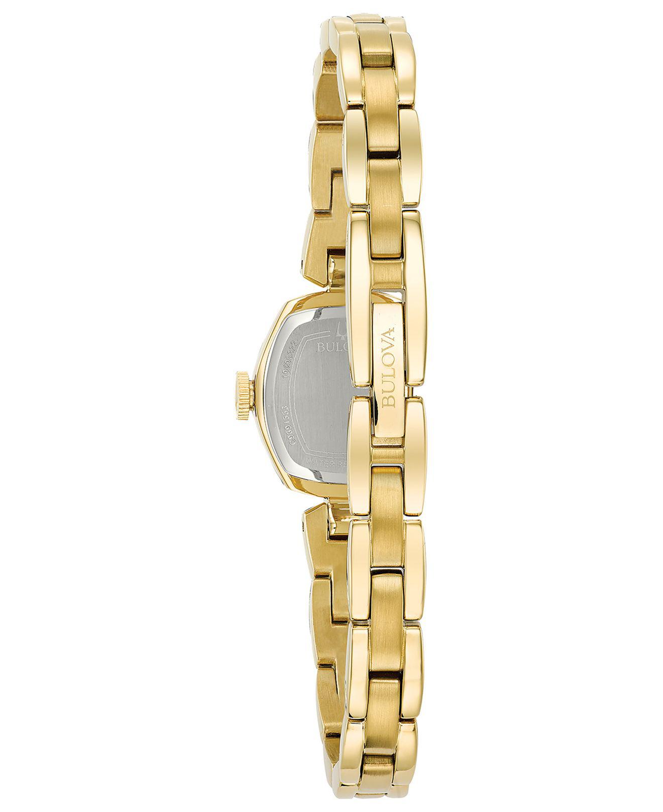 Bulova Women's Gold-tone Stainless Steel Bracelet Watch 18mm 