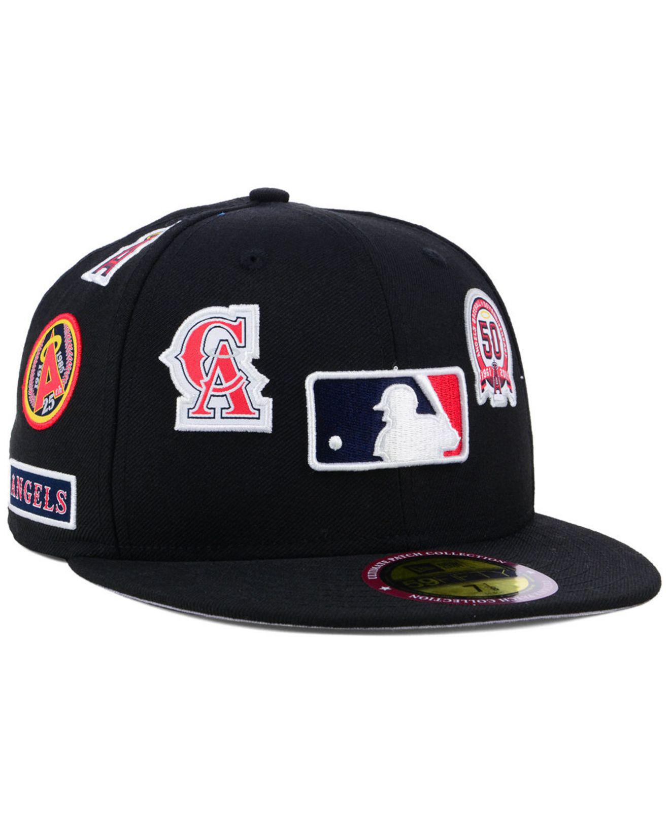 los angeles angels fitted hat patch
