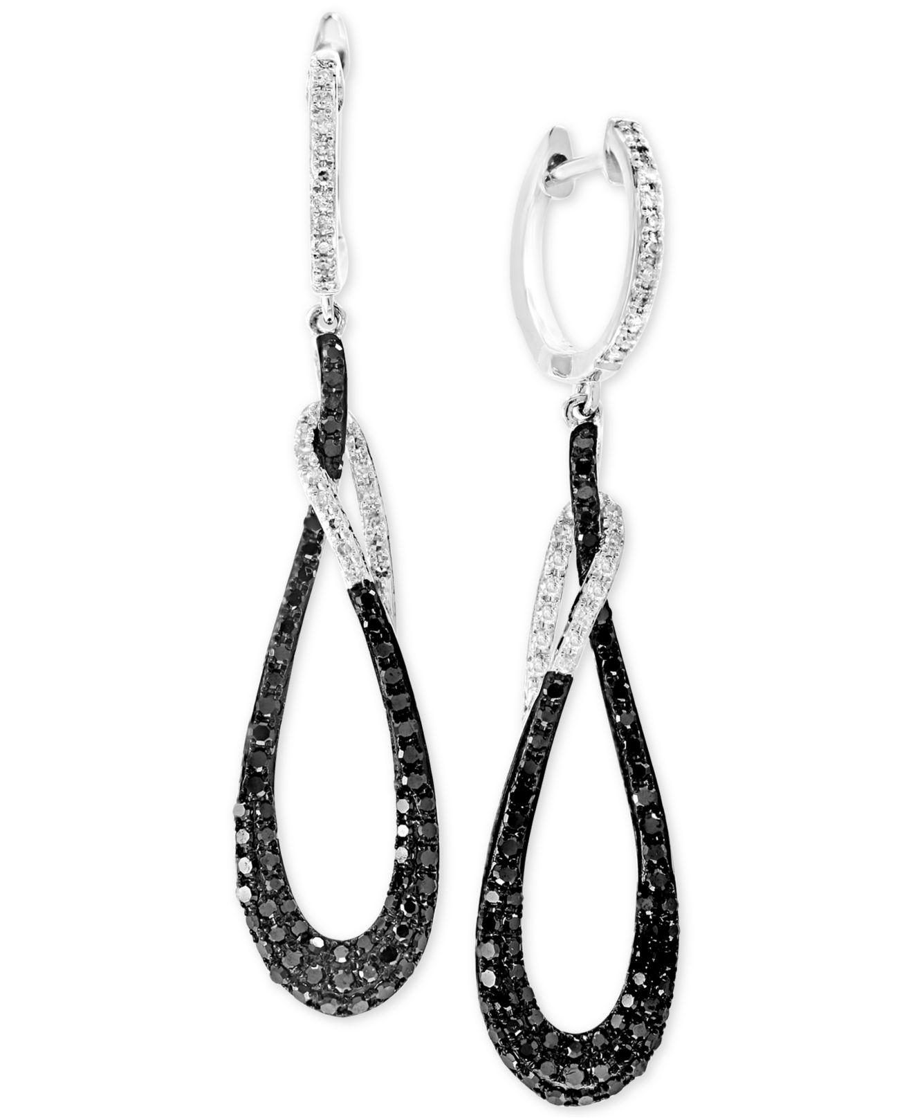 Effy Effy® Diamond Loop Drop Earrings (1 Ct. T.w.) In 14k White Gold in