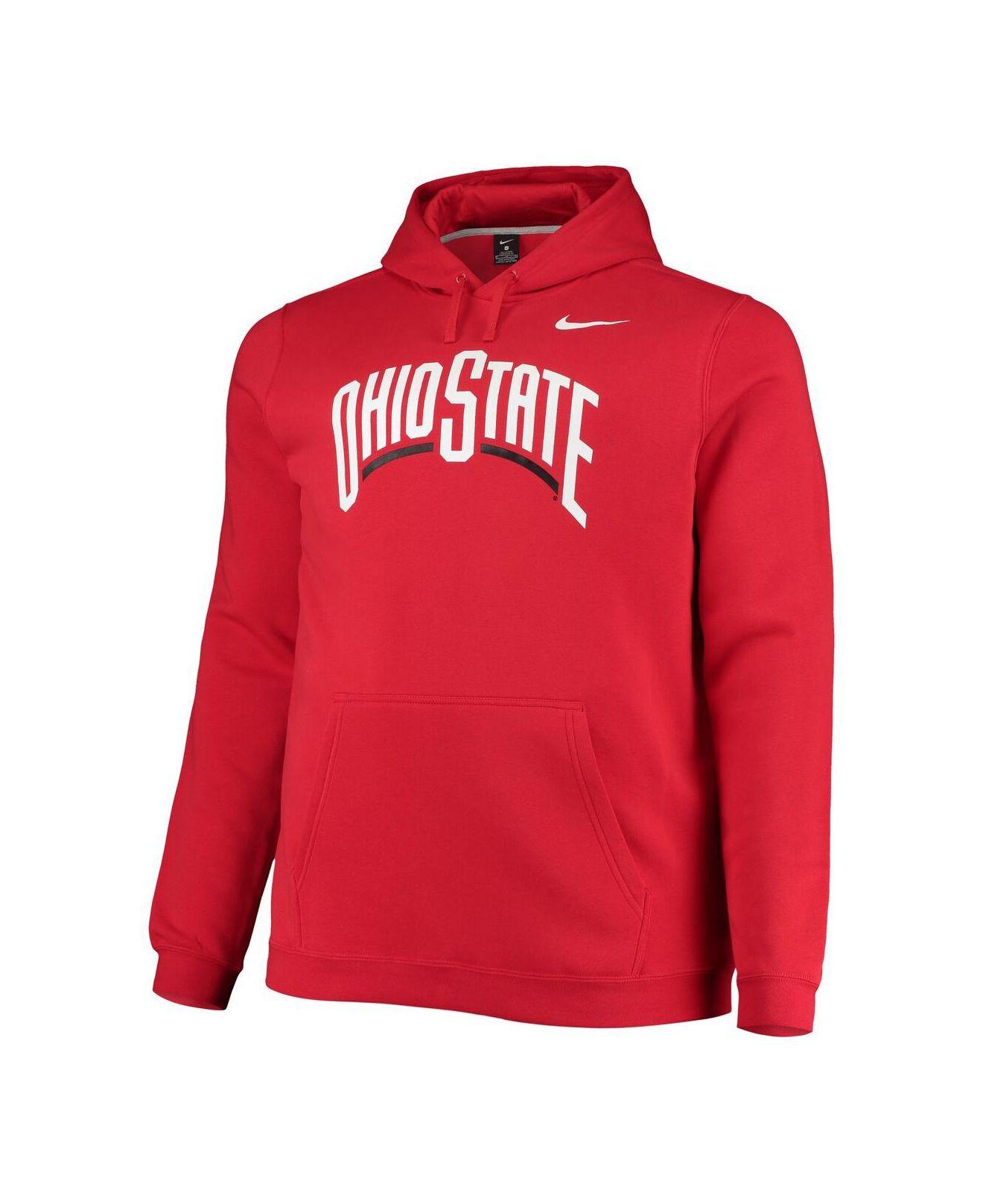 Nike Scarlet Ohio State Buckeyes Big And Tall Alternate Logo Club Pullover  Hoodie in Red for Men | Lyst