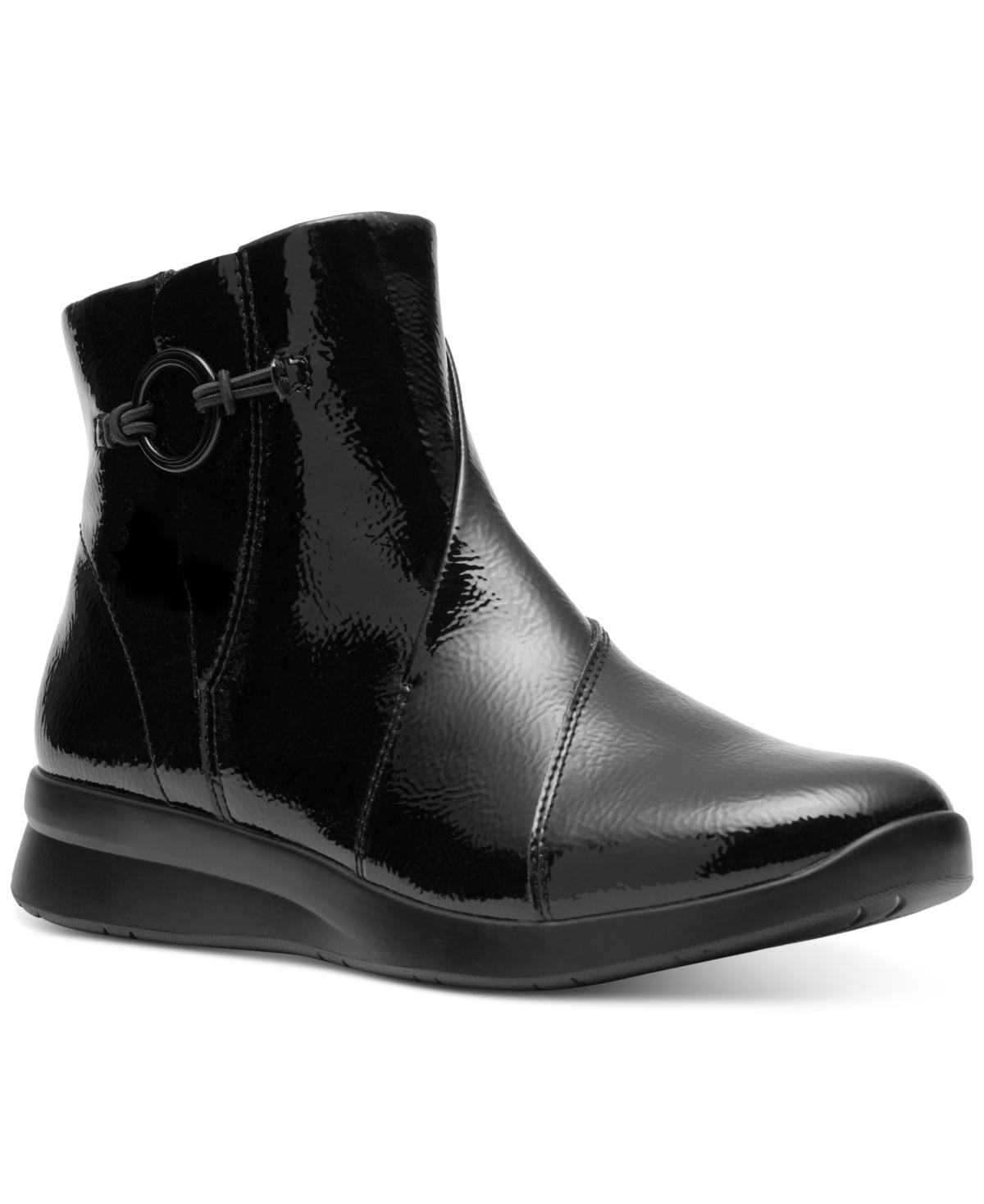 Leather Clarks Hope Rest Wedge Bootie Ladies Clarks Wedge Heel