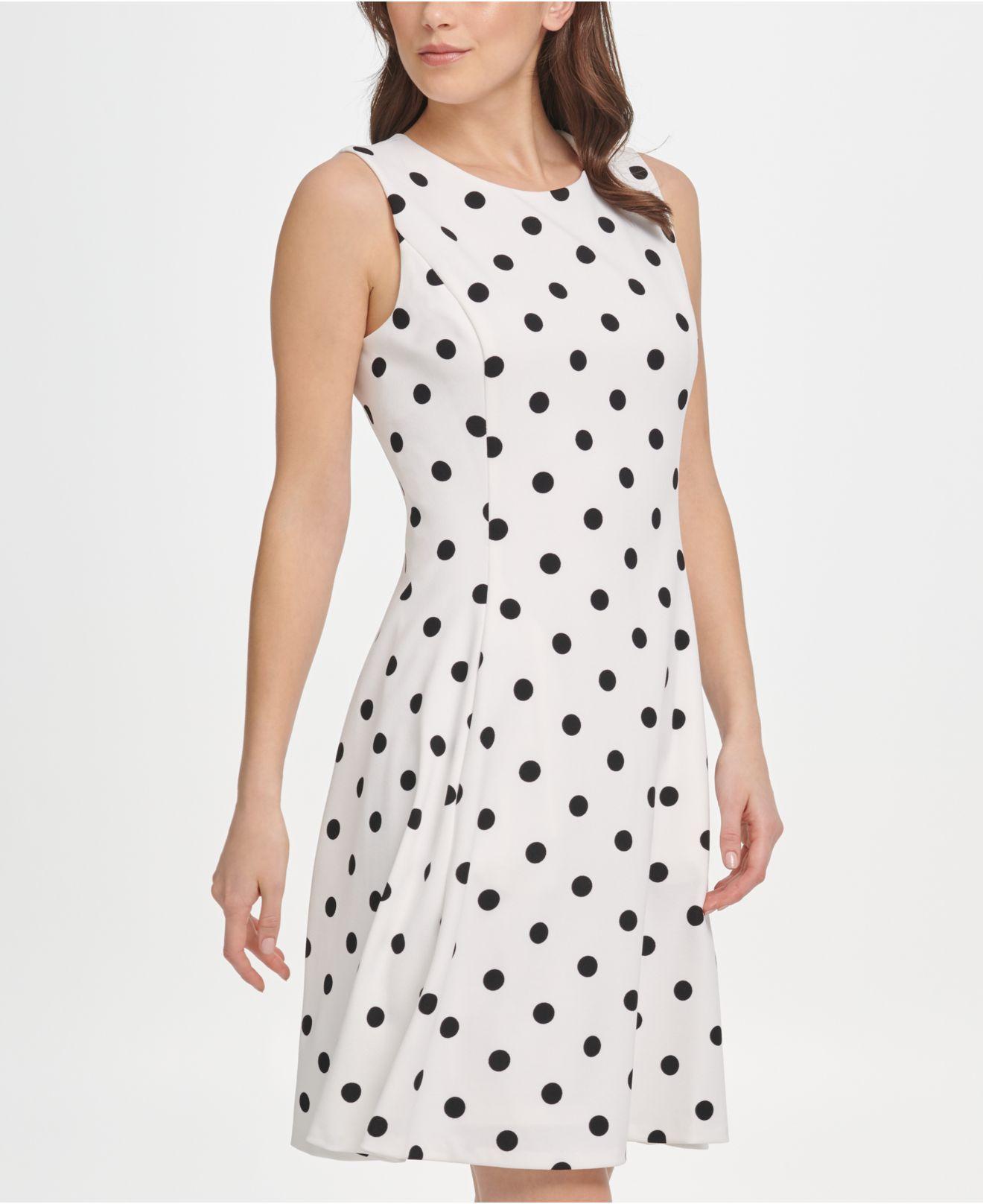 dkny polka dot dress