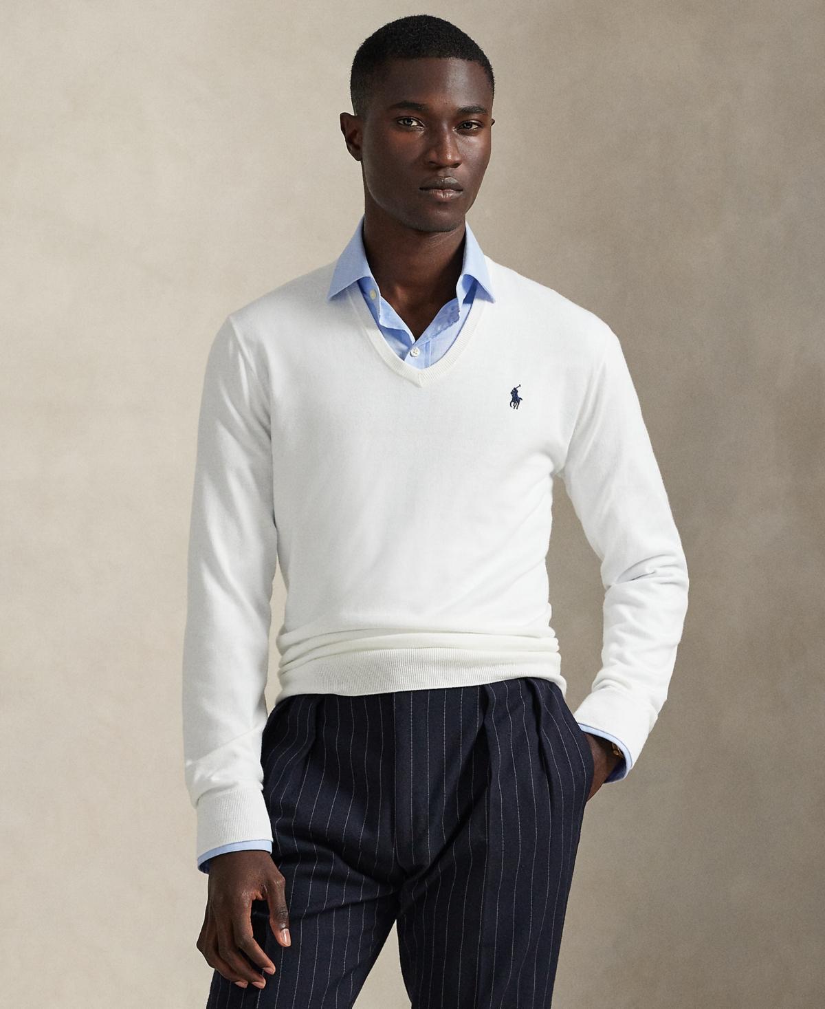 White Polo Shirt And V Neck Sweater Polo Ralph Lauren V-neck