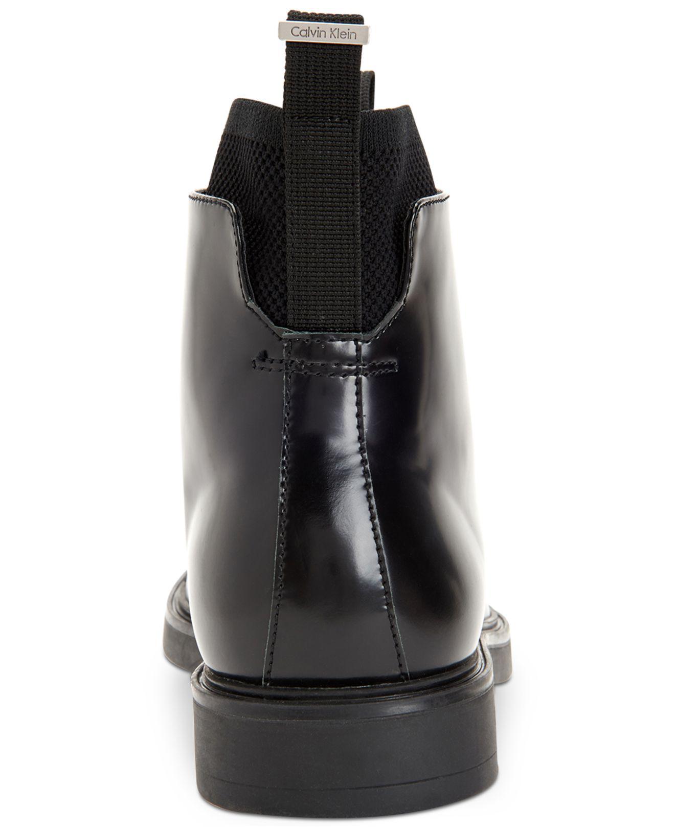 calvin klein devlin box leather boots