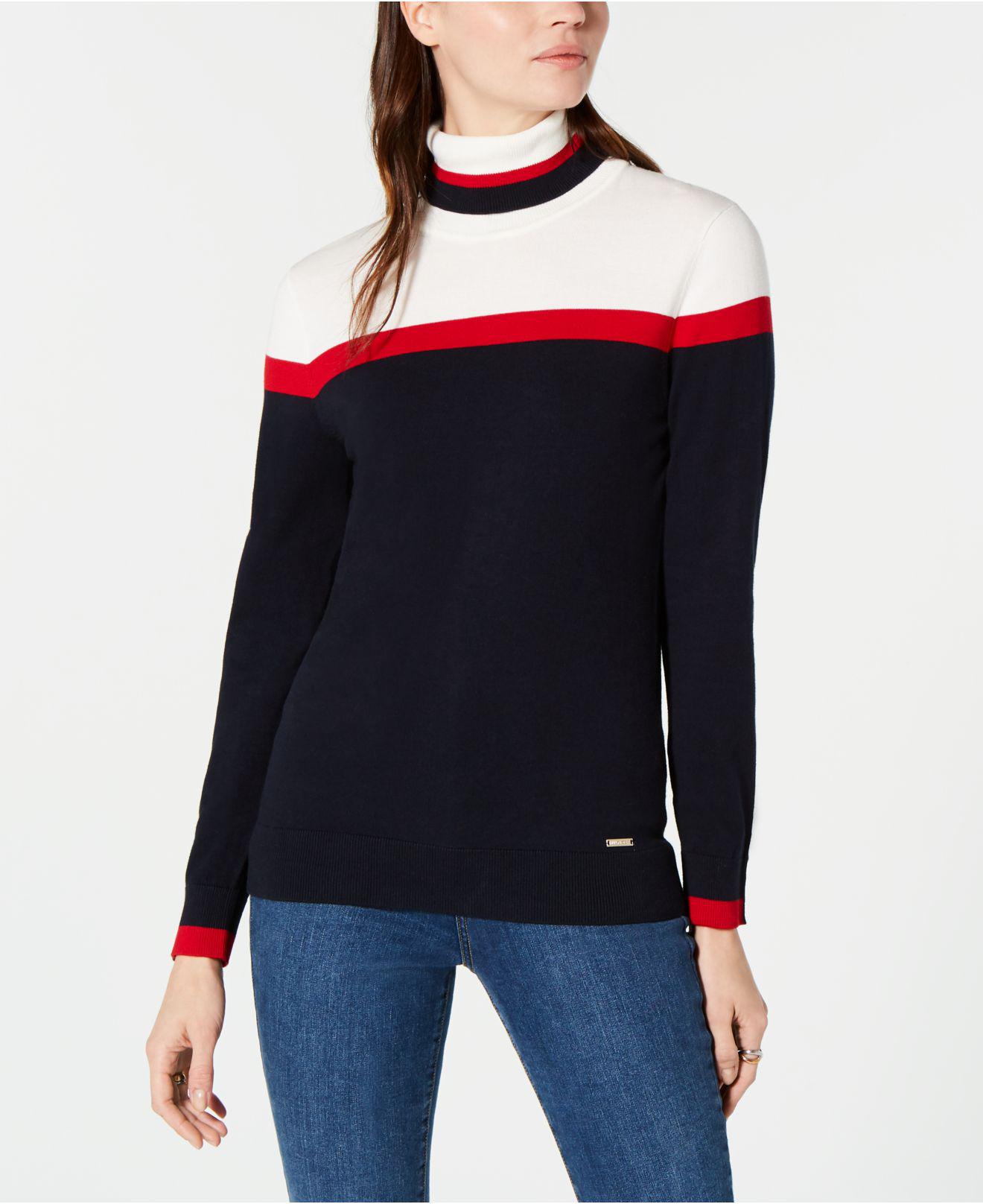 Tommy Hilfiger Perry Colorblocked Raglan Sleeve Sweater on Sale, SAVE 60%.