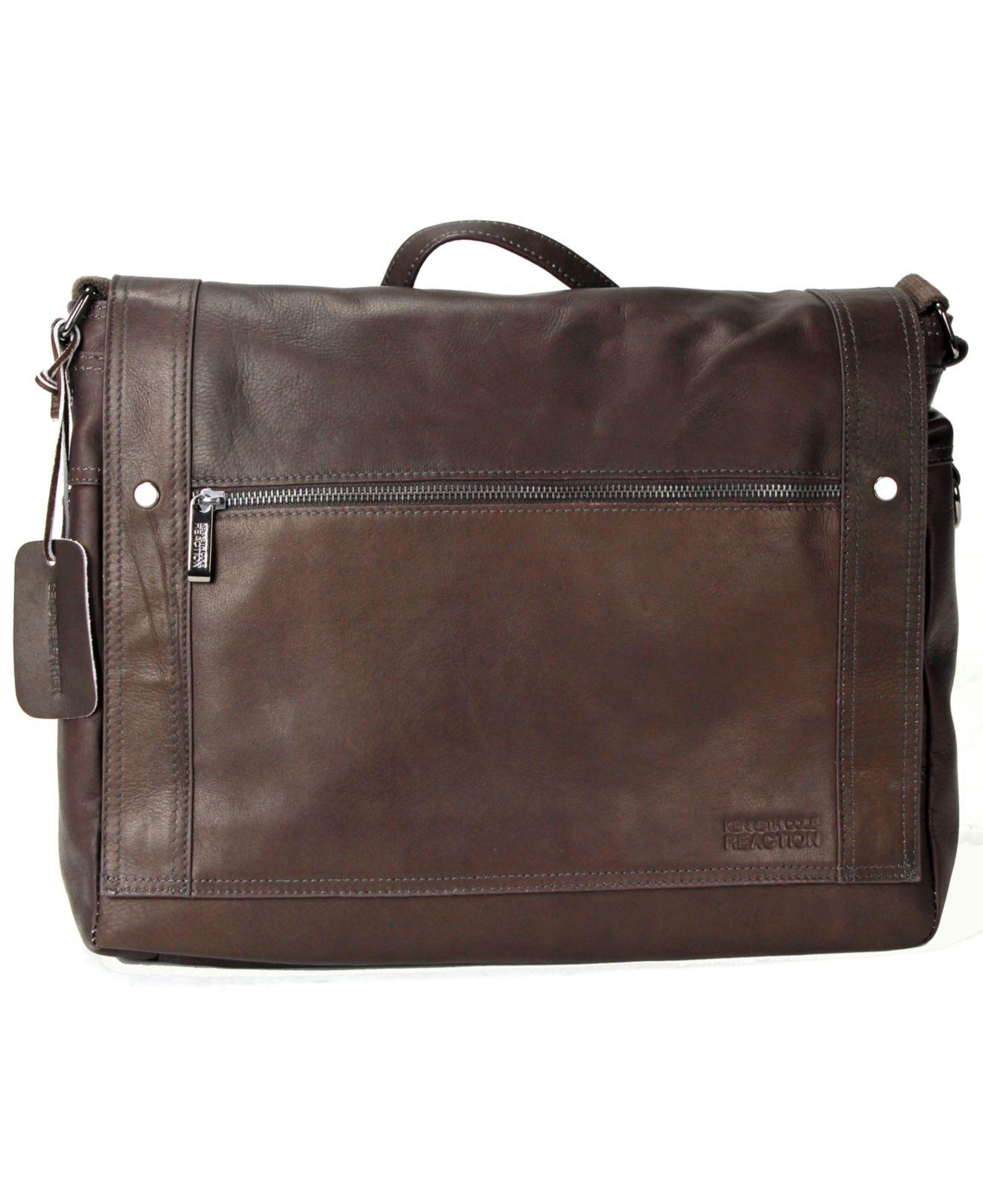 kenneth cole reaction distressed messenger bag