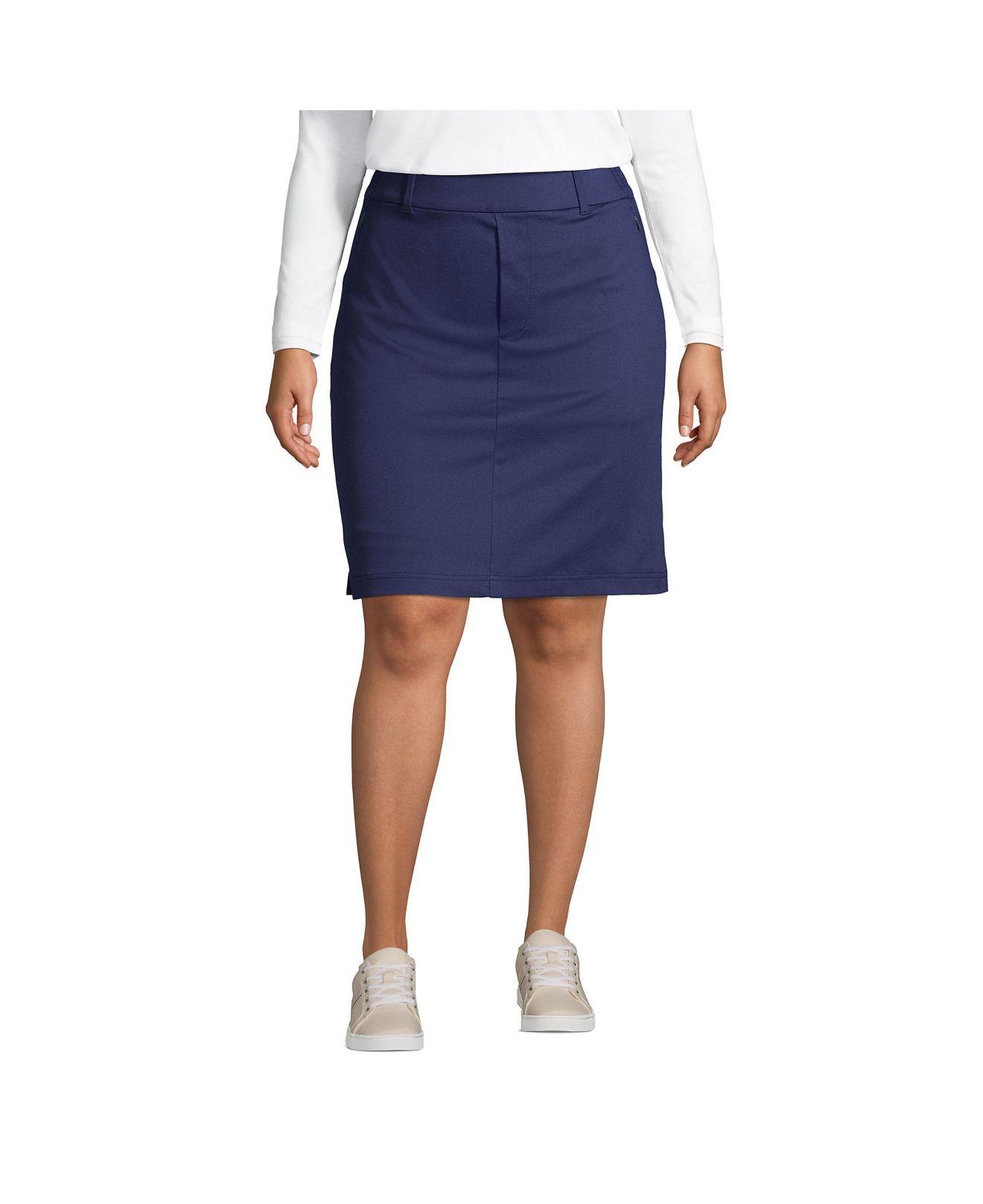 Lands' End Plus Size Flex High Rise Pull On Skorts in Blue Lyst