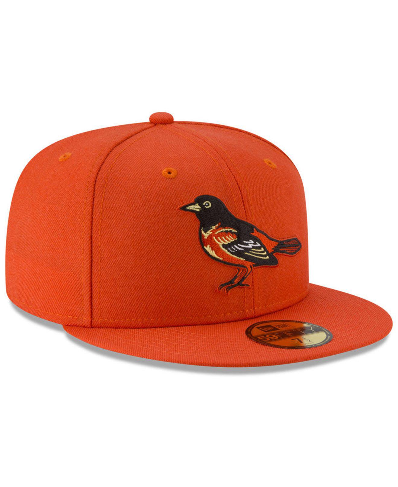 KTZ Baltimore Orioles Batting Practice Wool Flip 59fifty Fitted Cap in  Orange for Men | Lyst