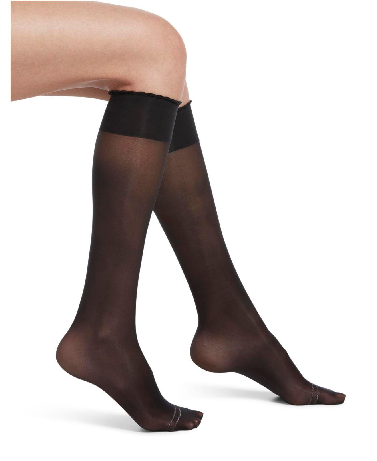 sheer black over the knee socks