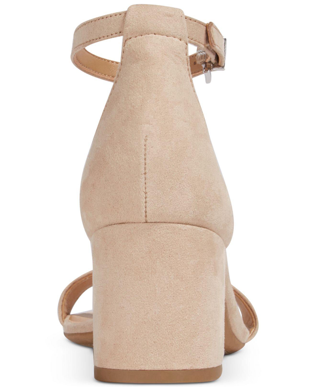 Call It Spring Stangarone Two-piece Block-heel Sandals in Natural | Lyst
