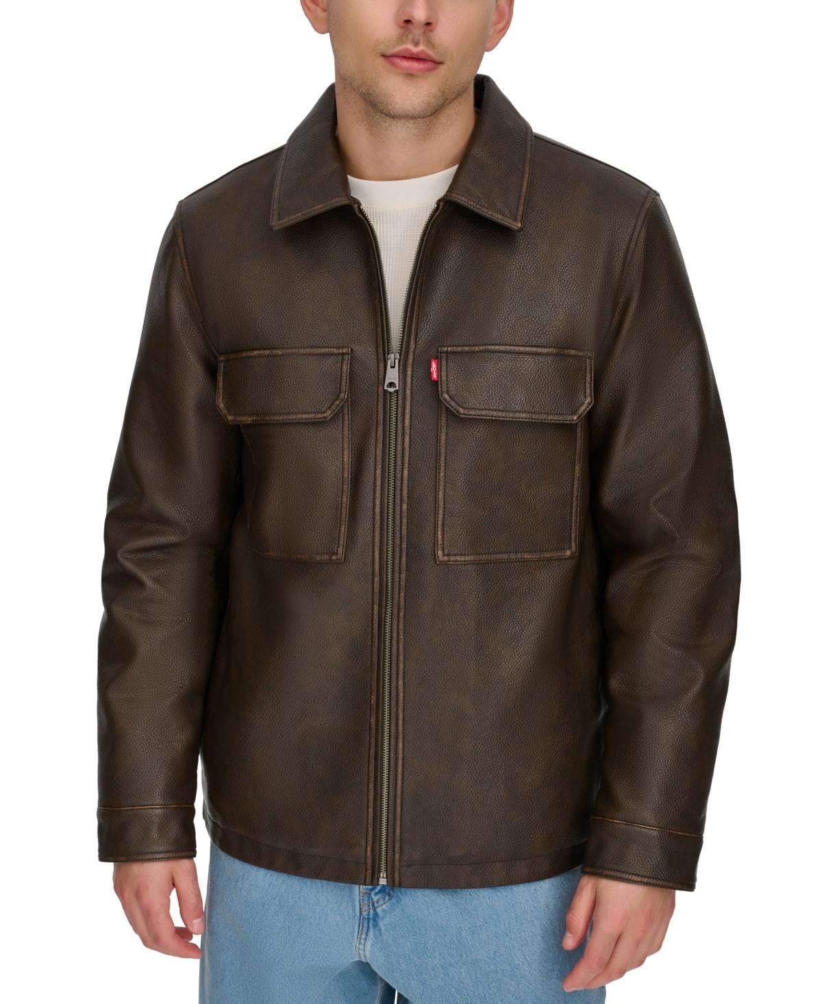 Levis leather shirt hot sale