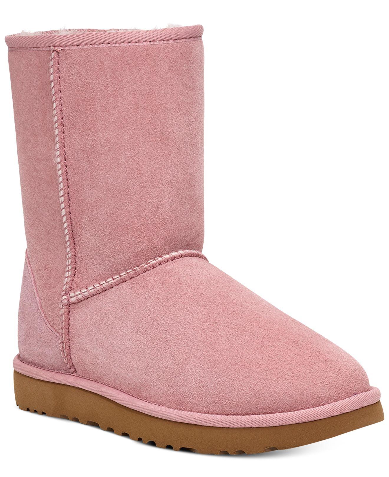 UGG Fur Classic Ii Genuine Shearling Lined Short Boots in Pink Crystal ...