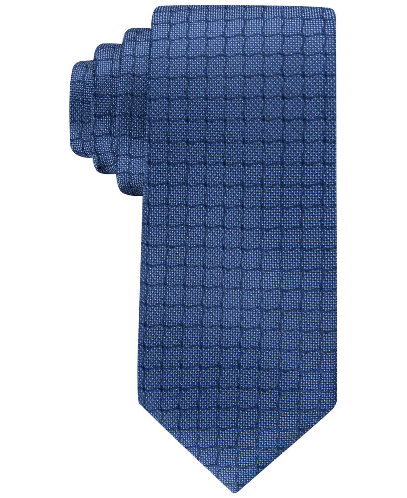 Calvin Klein Textured Wave Tie in Blue for Men | Lyst