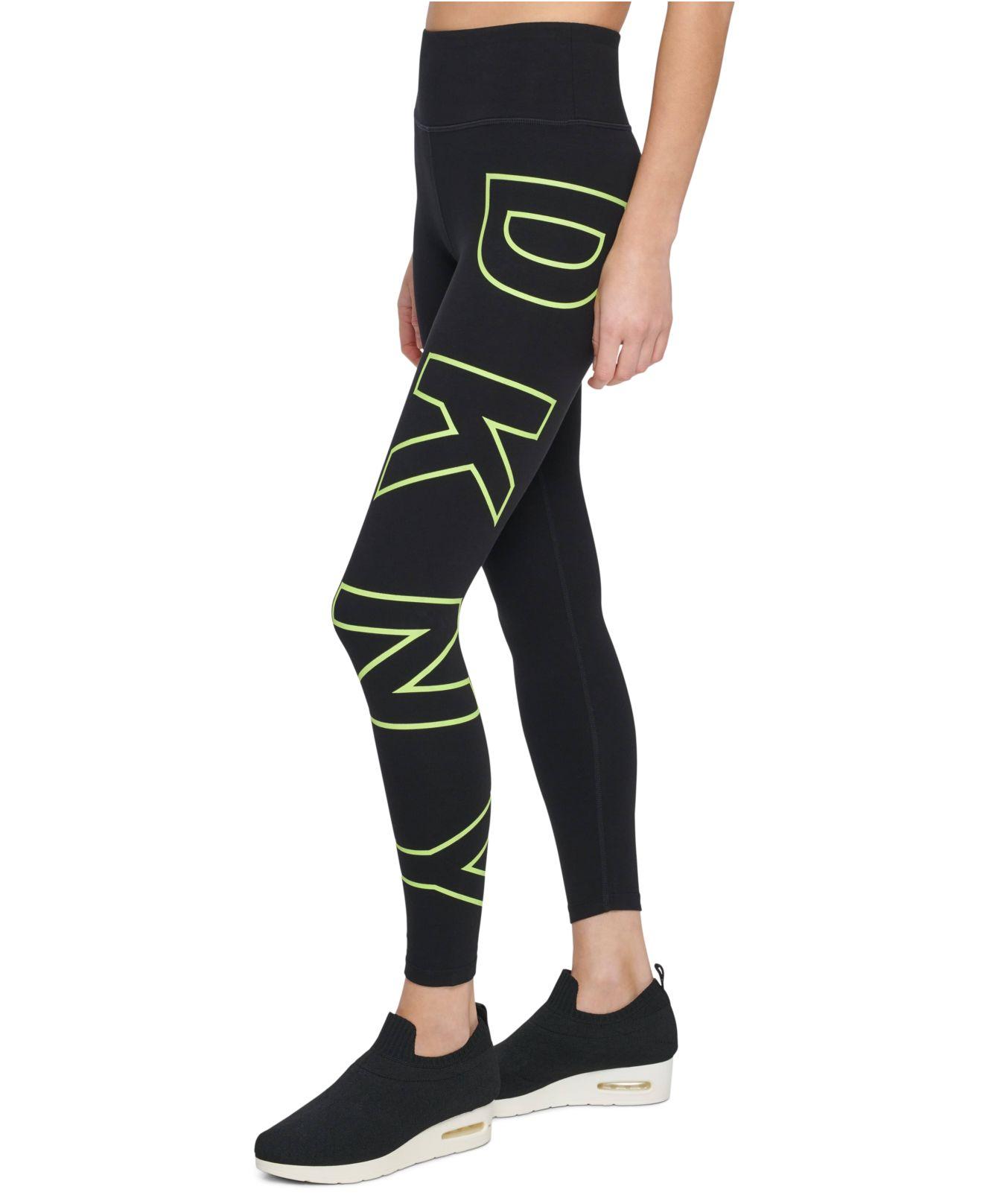 DKNY High-waisted Full-length Logo Legging in Black
