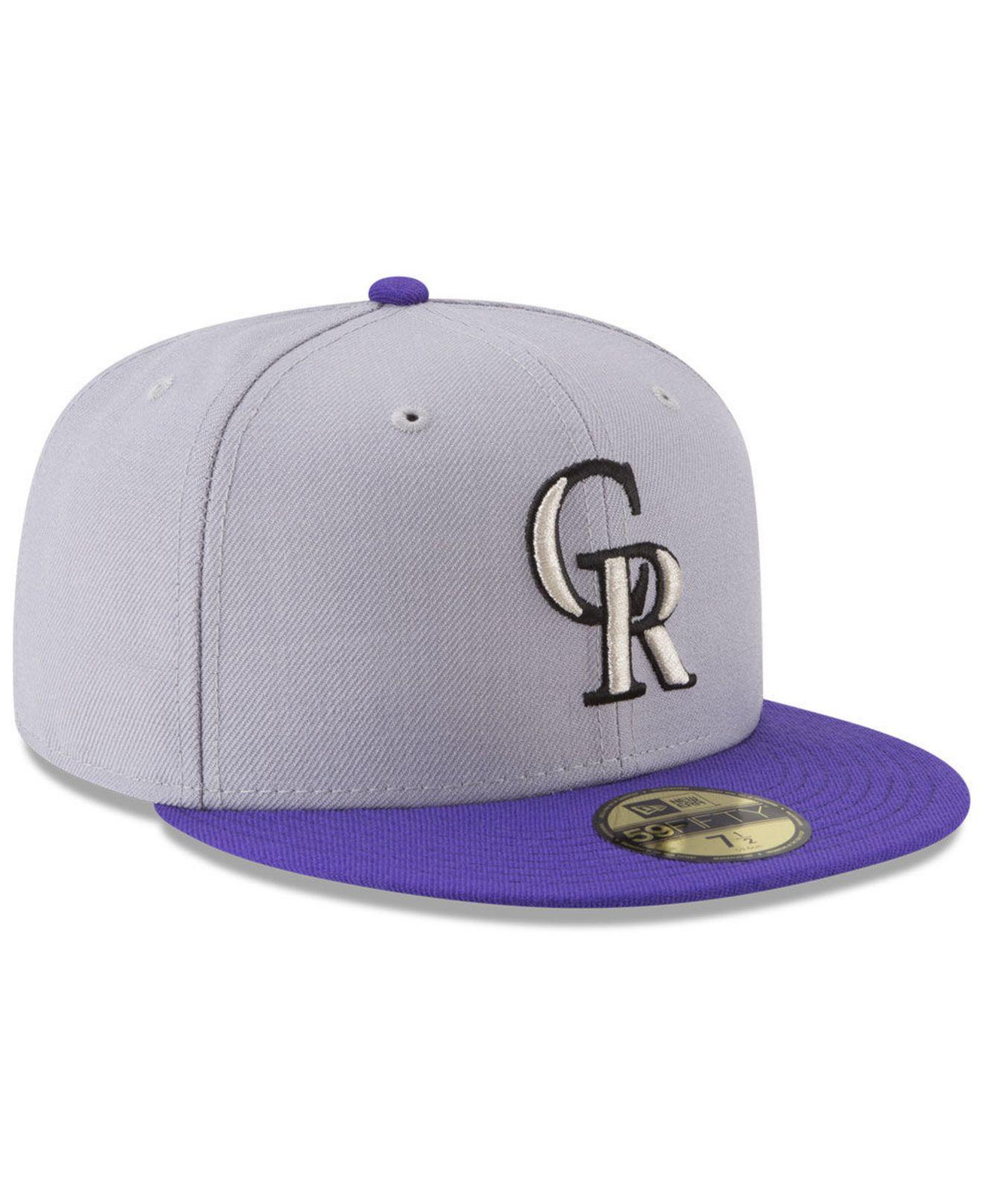 KTZ Colorado Rockies Batting Practice Wool Flip 59fifty Fitted Cap