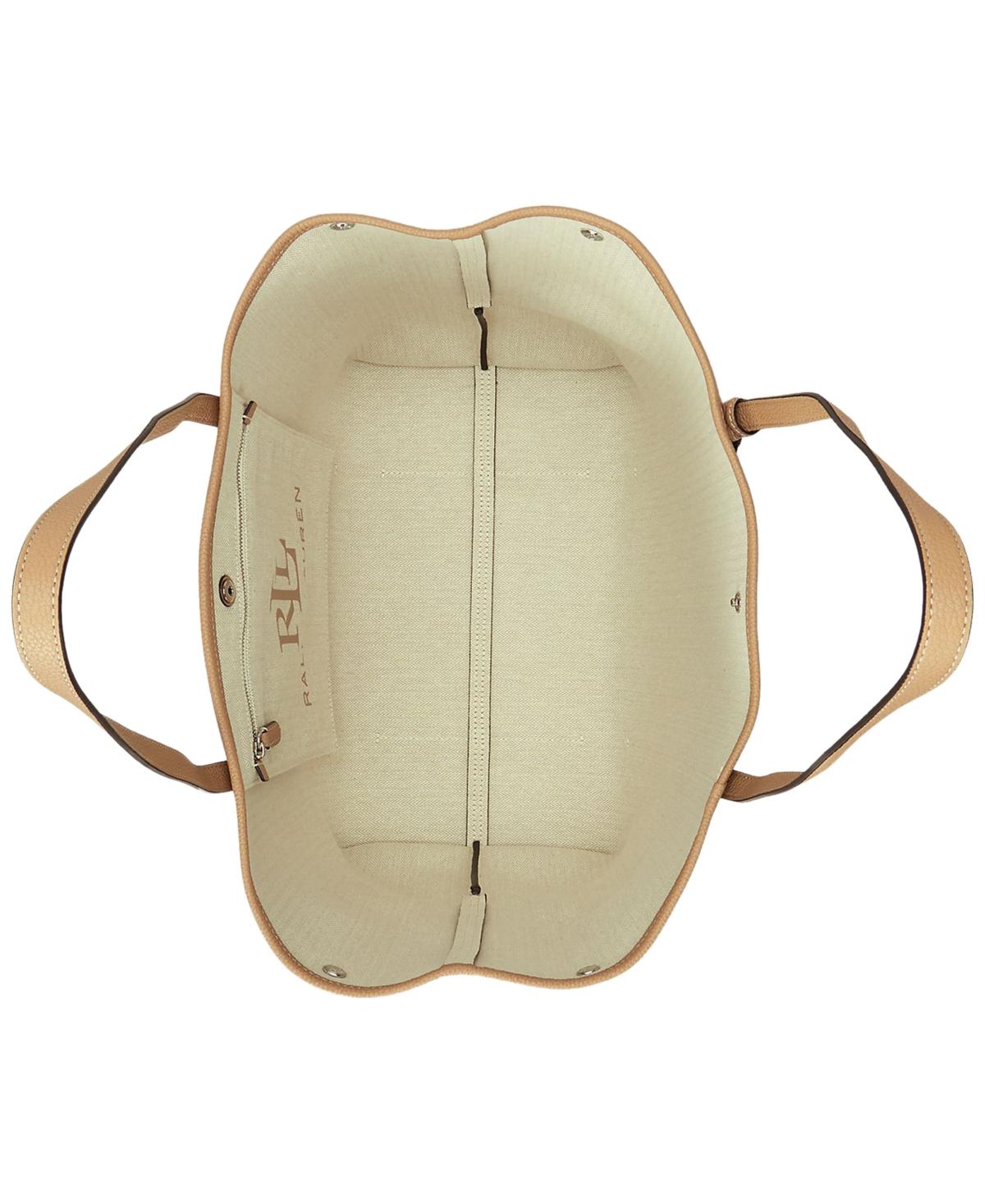 Ralph Lauren Pebbled Leather Extra-large Emerie Tote Bag in Brown