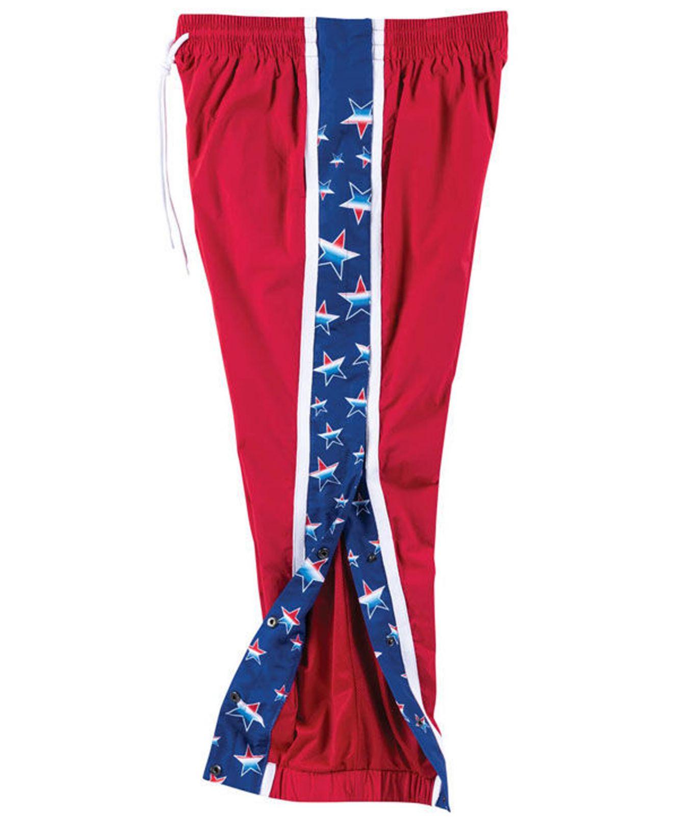 Mitchell & Ness Philadelphia 76ers Tear Away Jogger Pants in Red