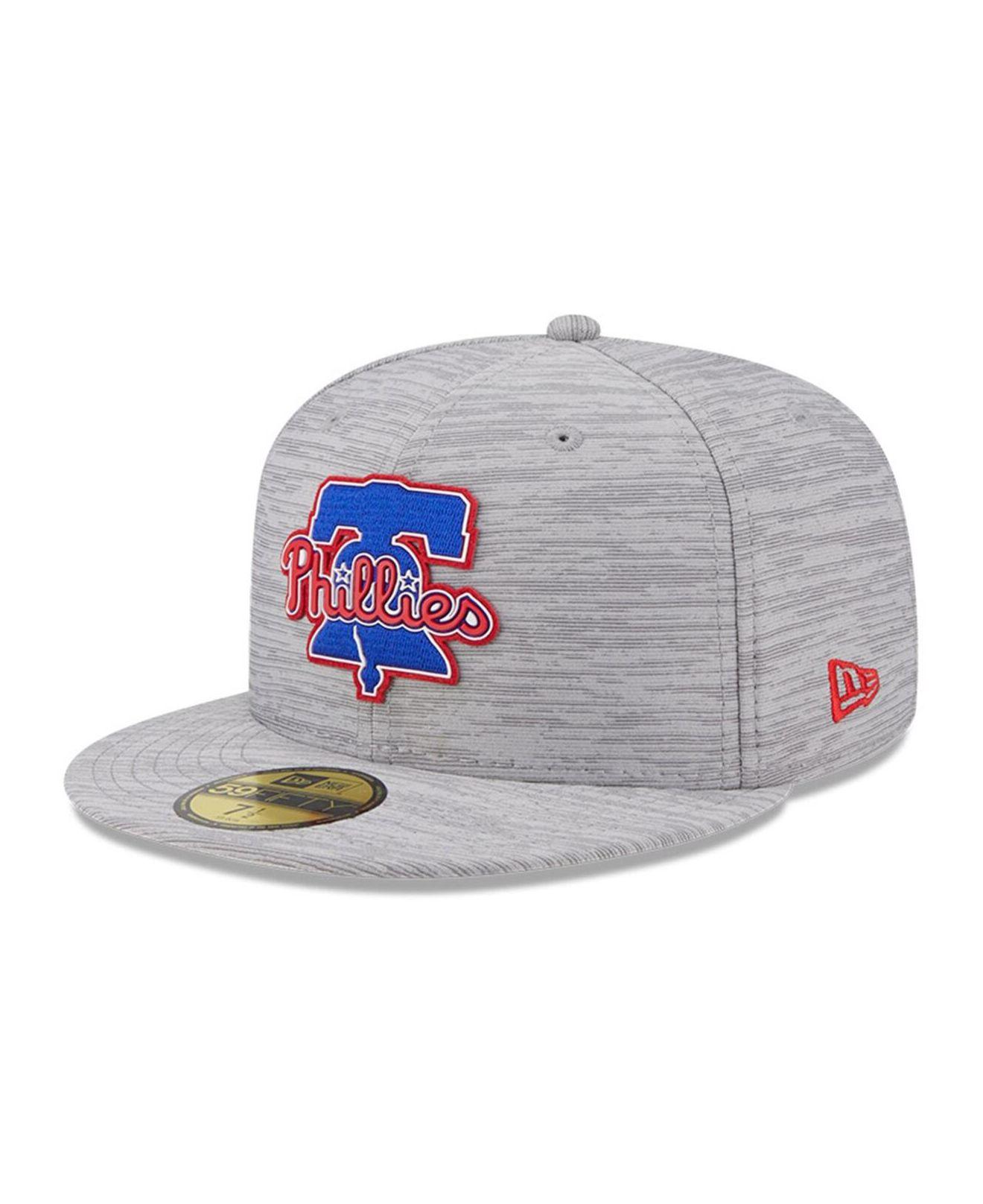 KTZ Gray Philadelphia Phillies 2023 Clubhouse 59fifty Fitted Hat for ...
