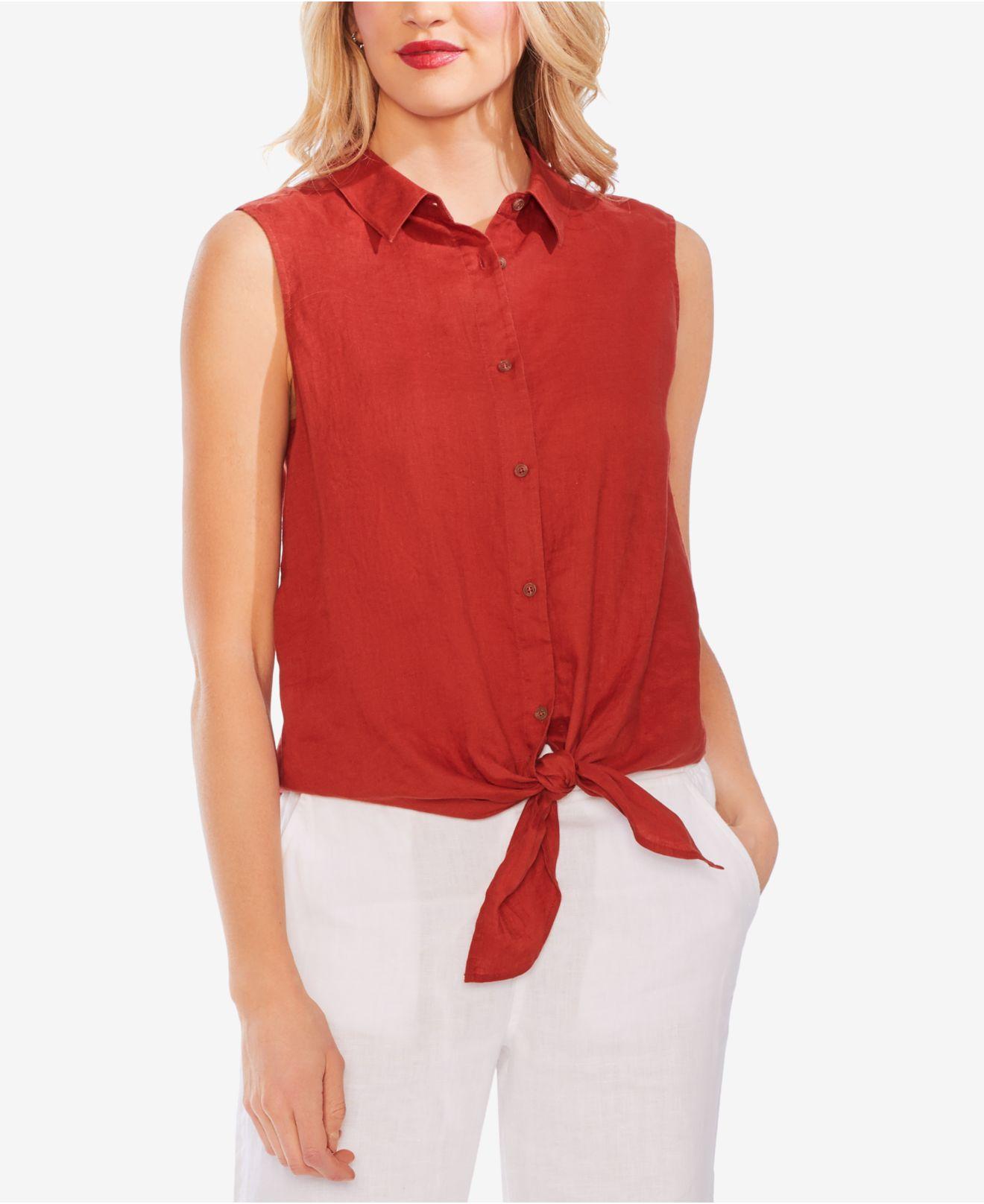 vince camuto linen top