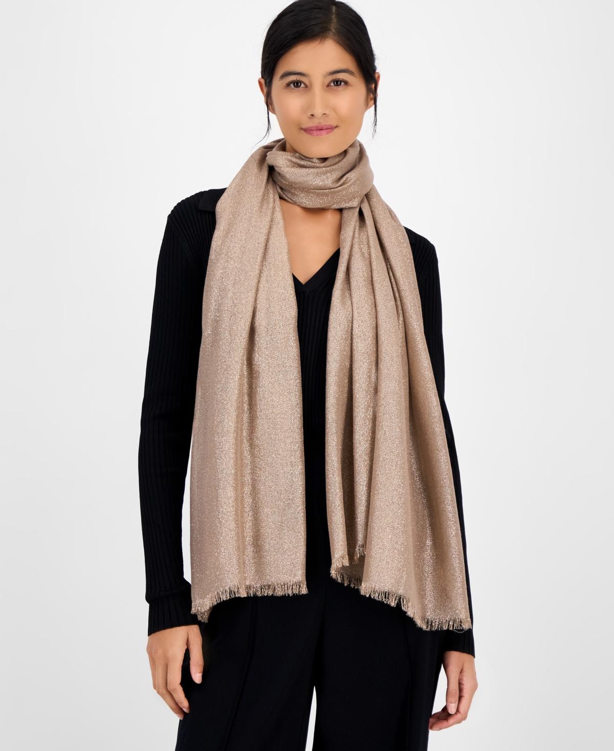 INC International Concepts Shimmer Wrap Scarf in Brown Lyst