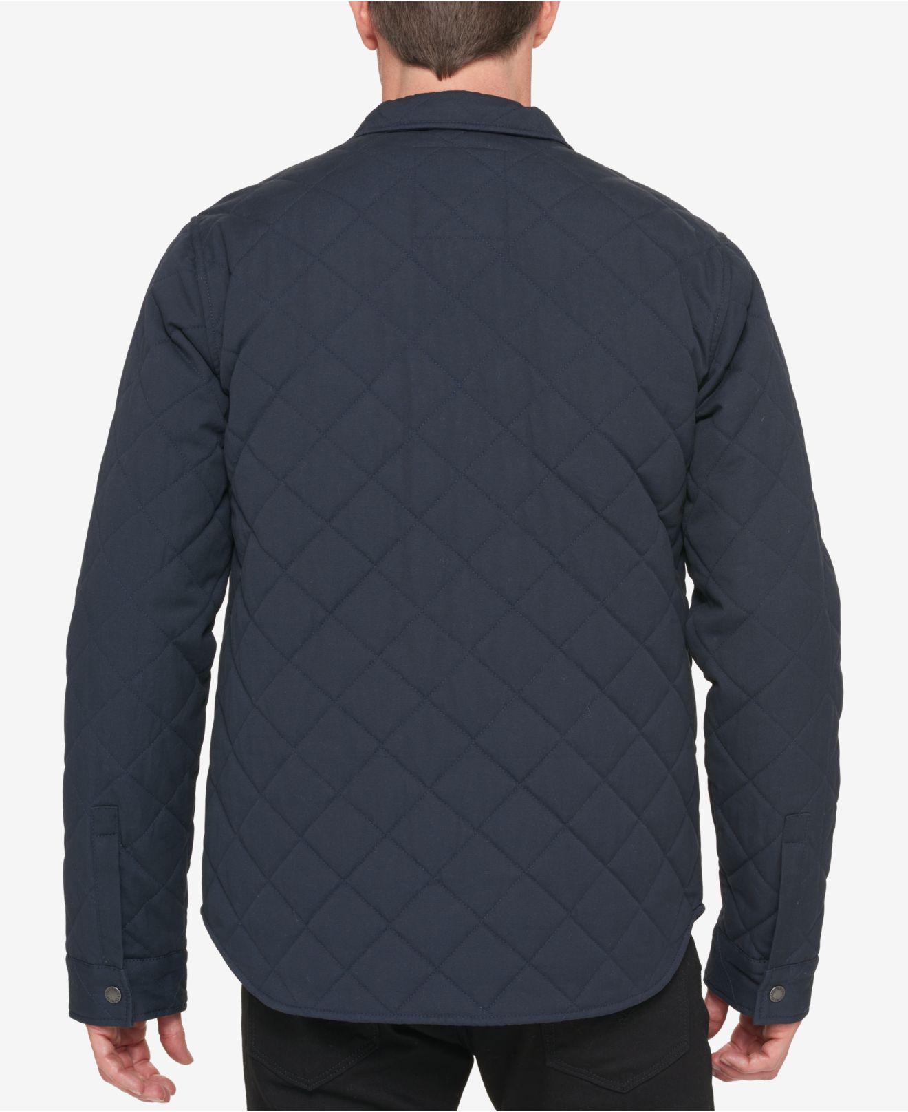 Diamond Quilt Shirt Jacket 