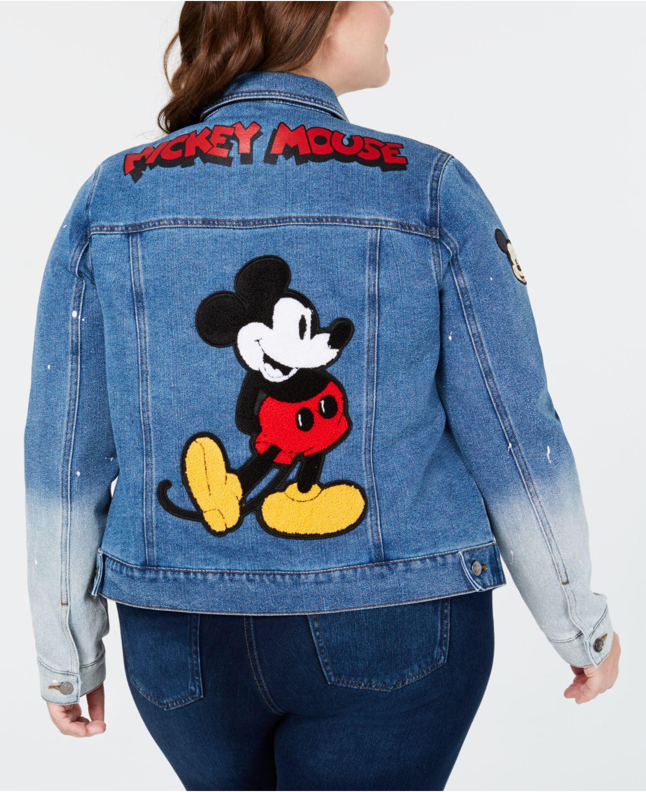 Disney Plus Size Mickey Mouse Denim Jacket in Blue | Lyst