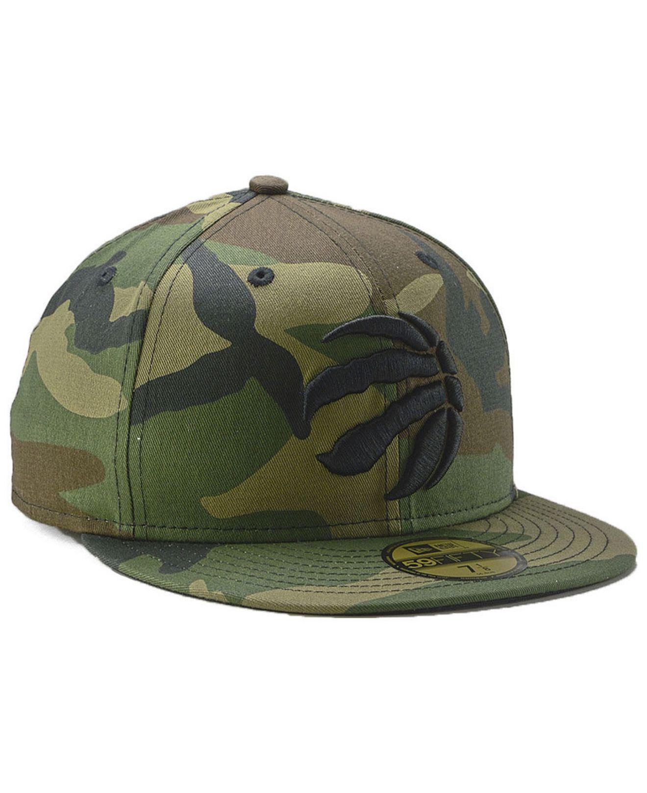 camo raptors hat