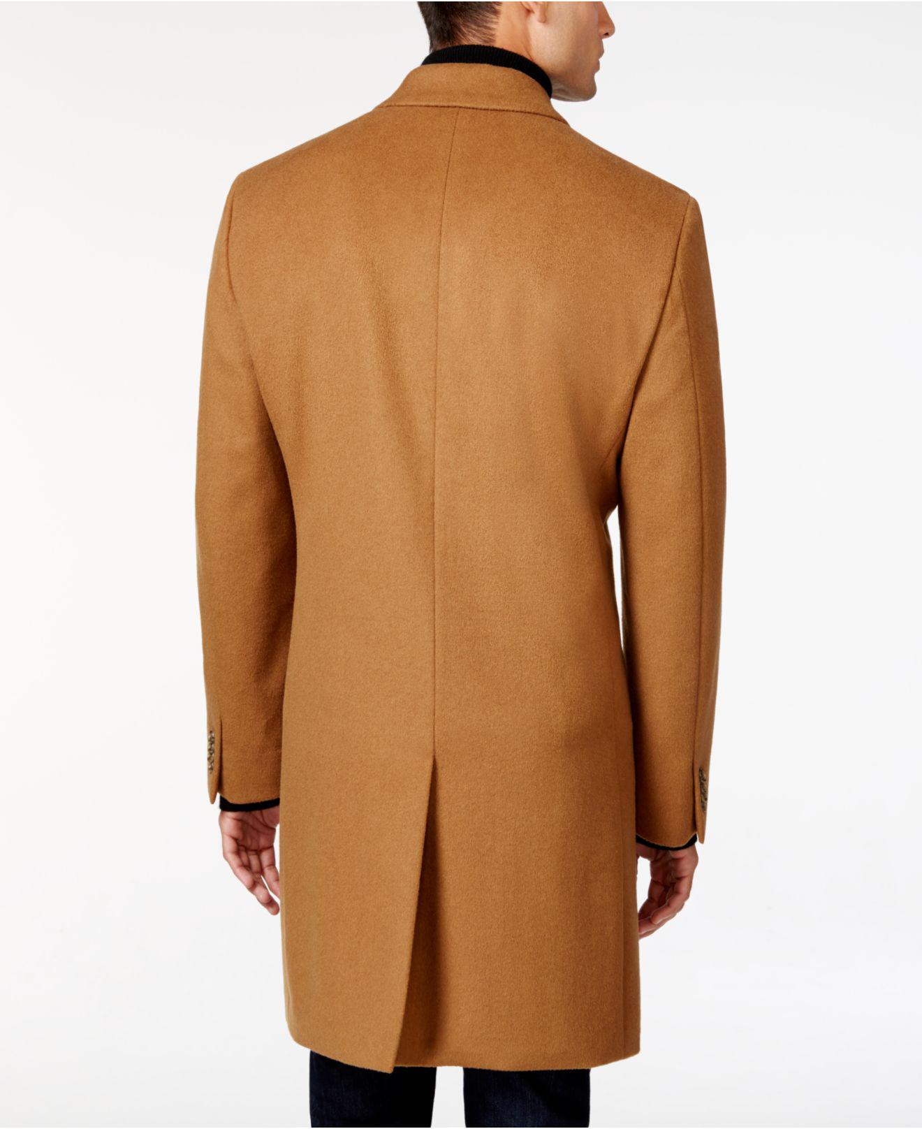 Kenneth Cole Reaction Raburn Wool-Blend Slim-Fit Coat in Natural for Men |  Lyst