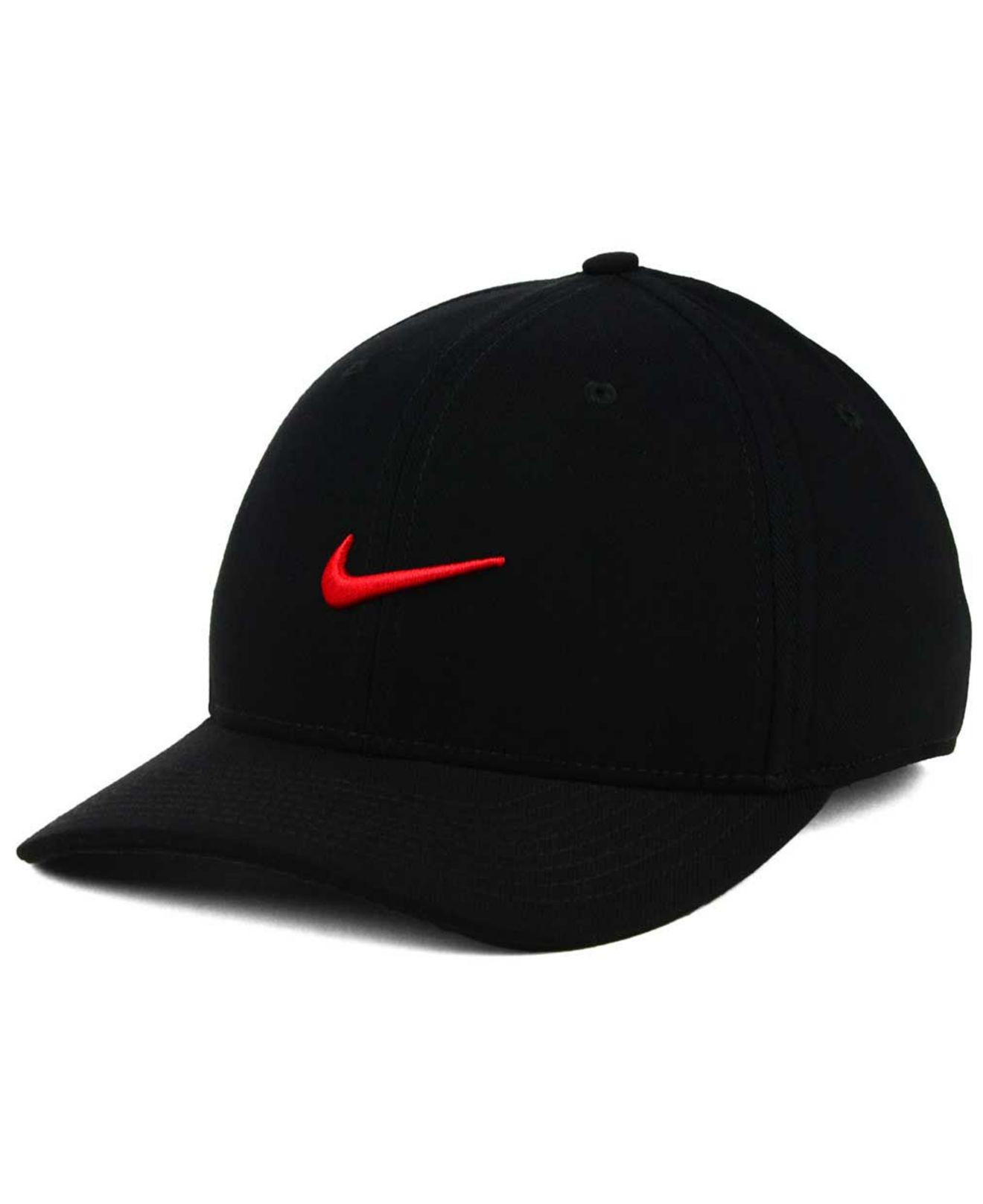 Nike Synthetic Classic Swoosh Flex Cap in Black/Red (Black) for Men - Lyst