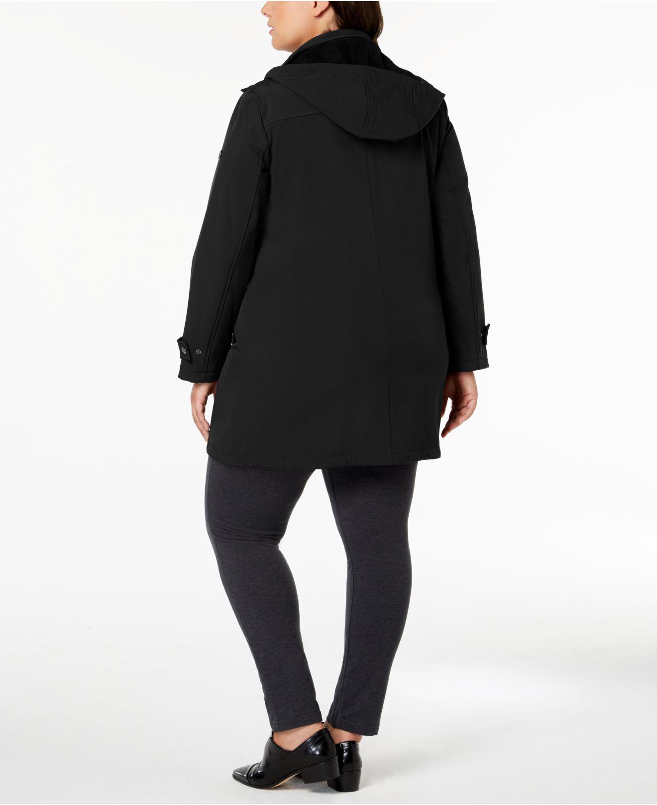 calvin klein hooded softshell raincoat