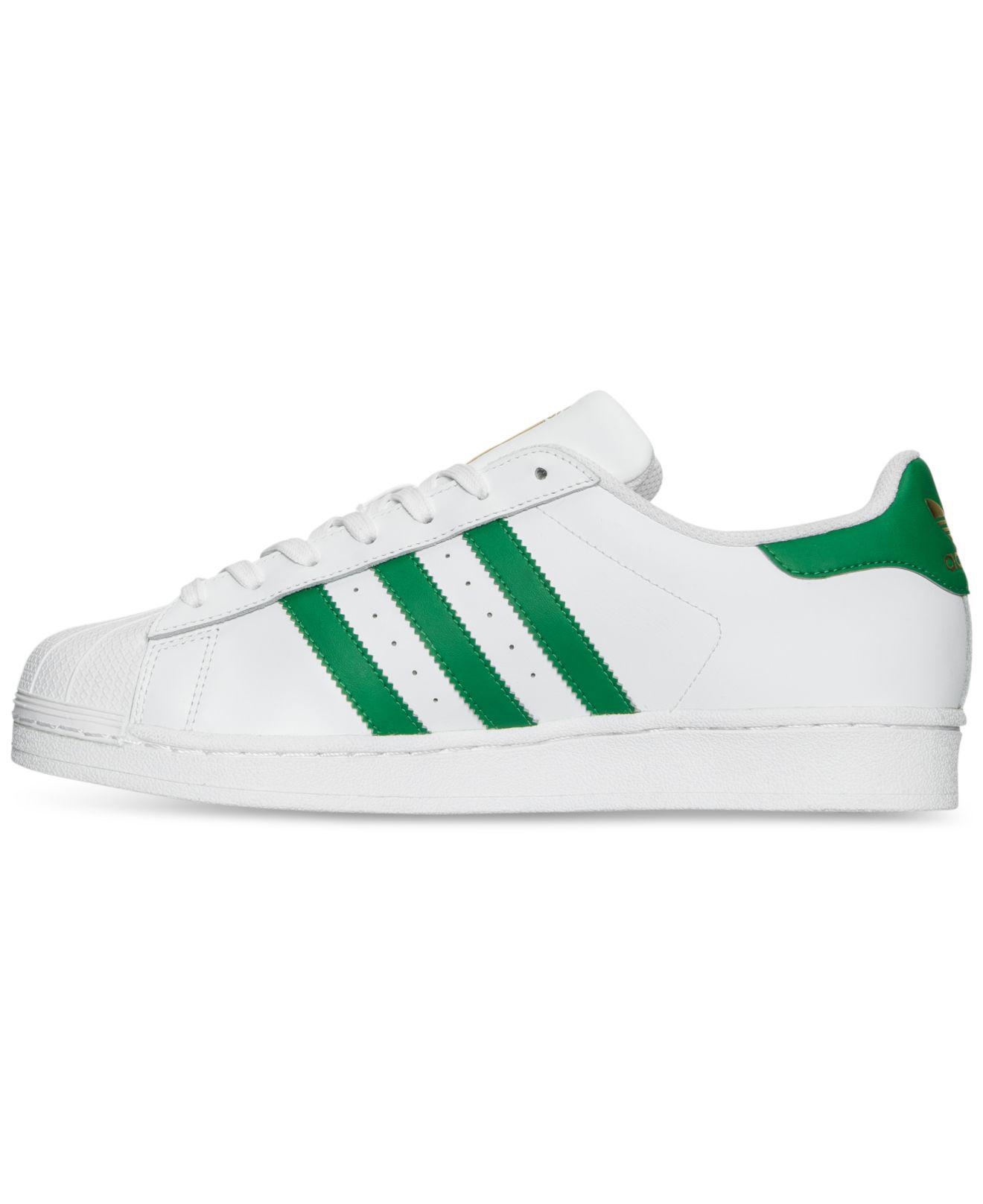 adidas superstar white green