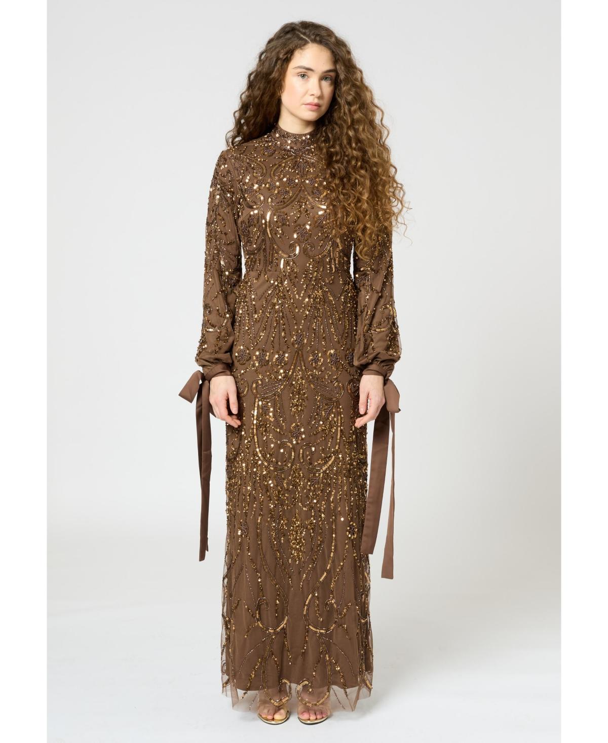 chocolate brown modest dress Alia Classic Modest Dress main image 1