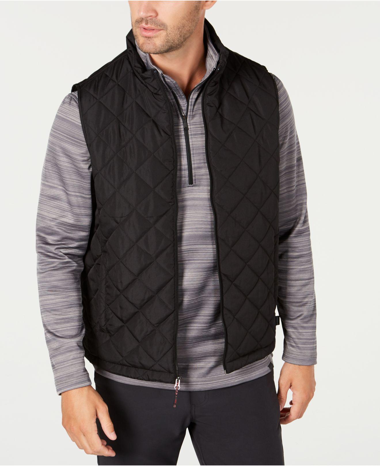 Hawke & Co. Synthetic Quilted Vest, Created For Macy's in Carbon (Black