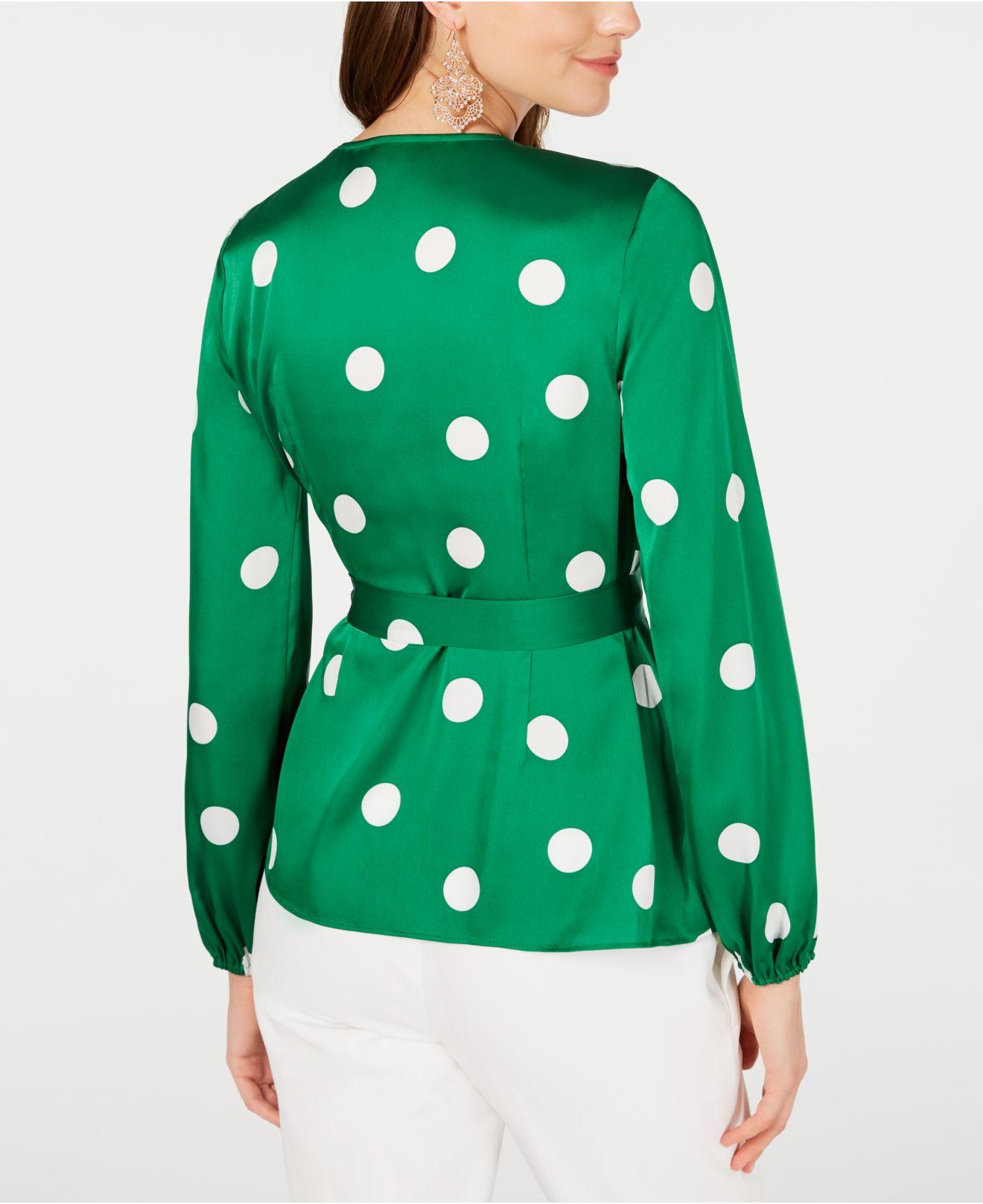 macys green blouse