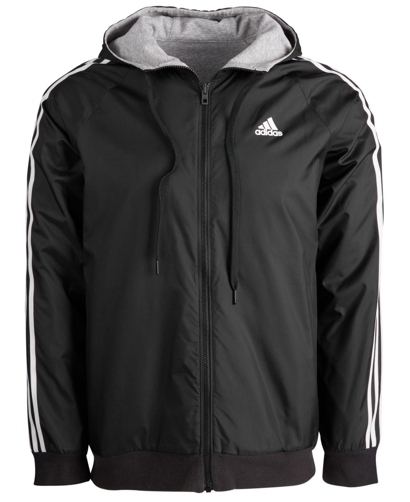 Buy adidas synthetic hooded jacket> OFF-68%