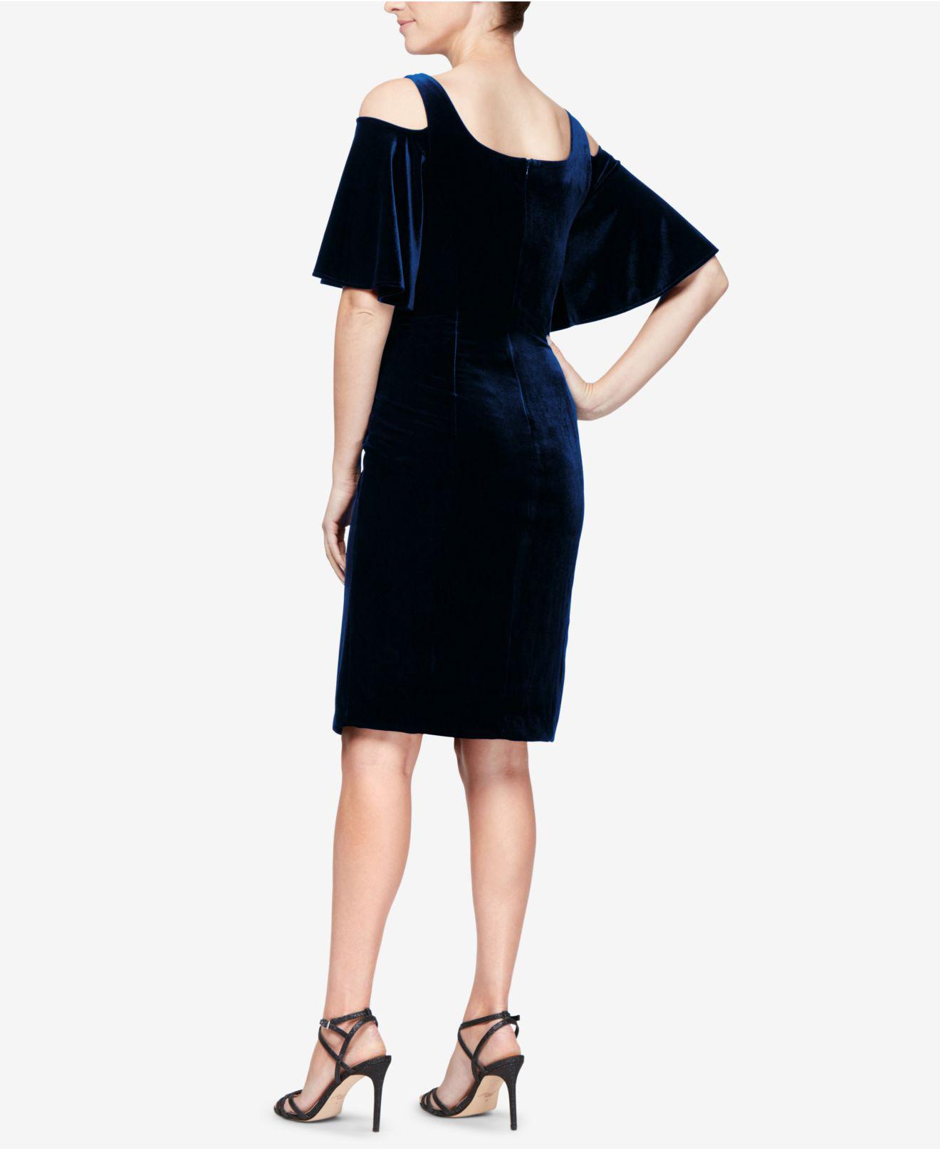 alex evenings cold shoulder dress