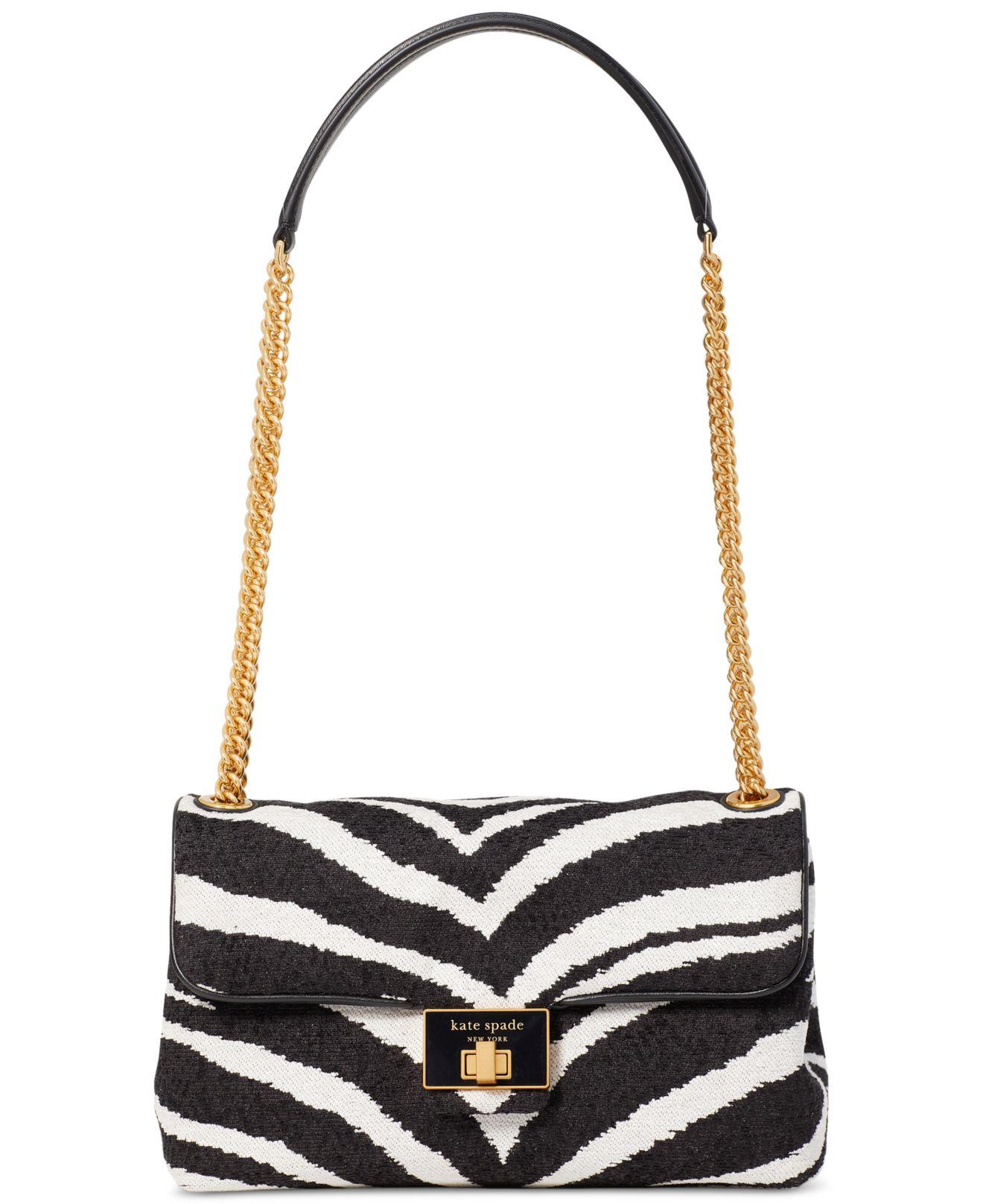 Kate Spade Evelyn Bold Zebra Boucle Jacquard Small Convertible Shoulder