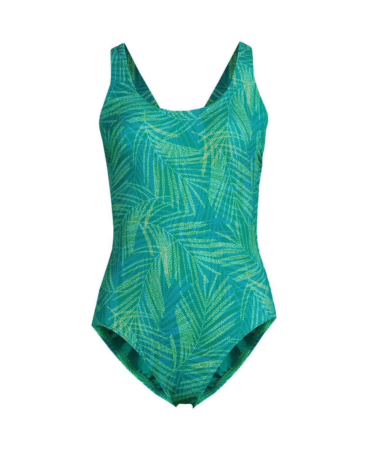 Lands' End Petite Tummy Control Scoop Neck Soft Cup Tugless One Piece  Swimsuit - Macy's